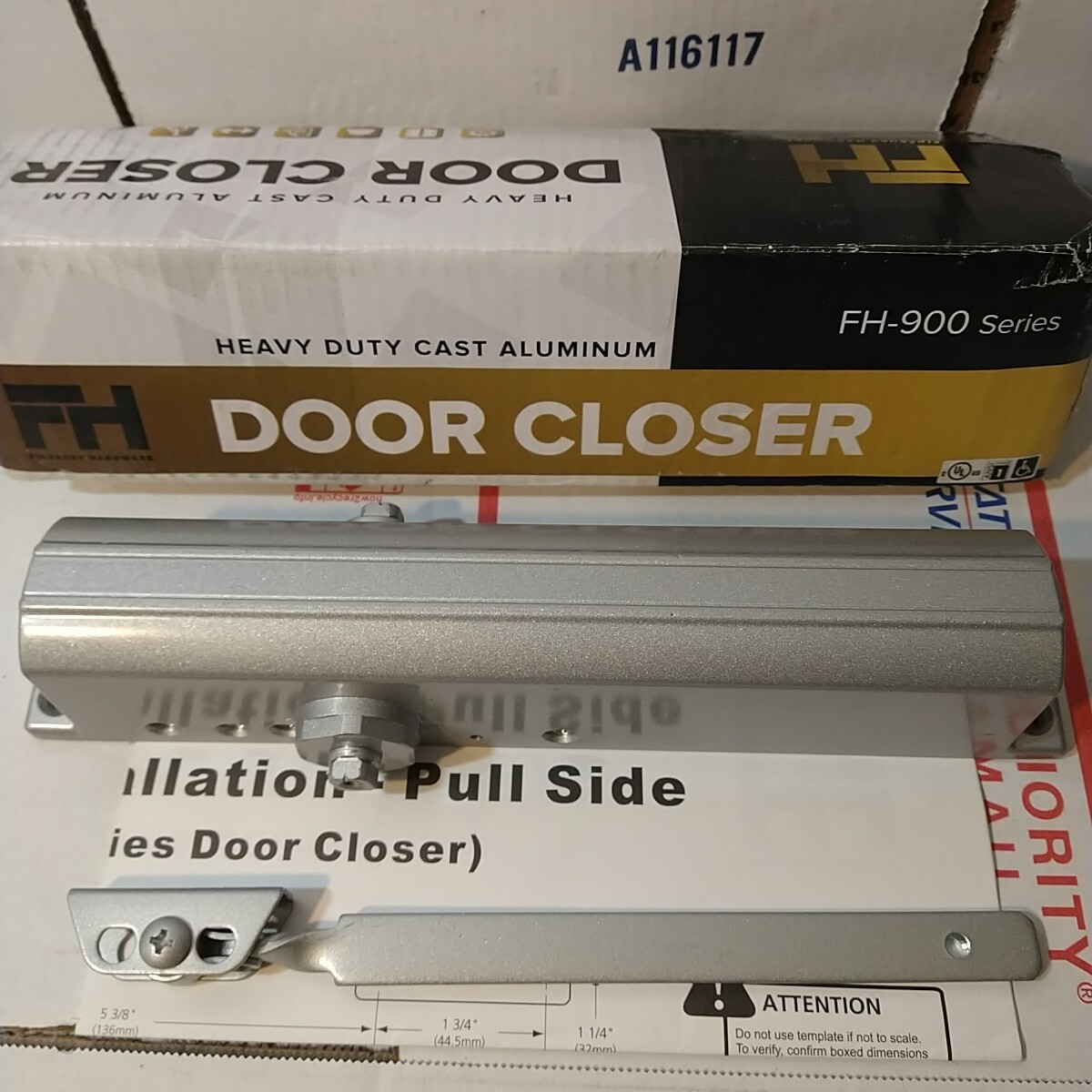 Finsbury Commercial Door Closer Automatic Heavy Duty High Traffic Adjustable ANS