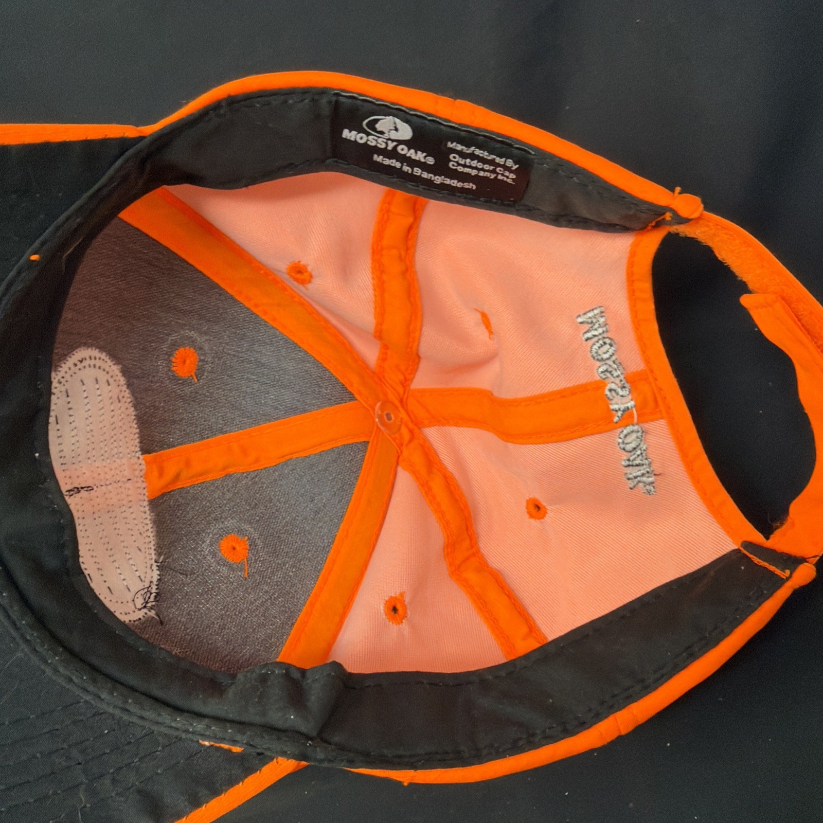 MOSSY OAK Neon Blaze Hunter Safety Orange Camo Hunting Outdoor Cap Snapback Hat