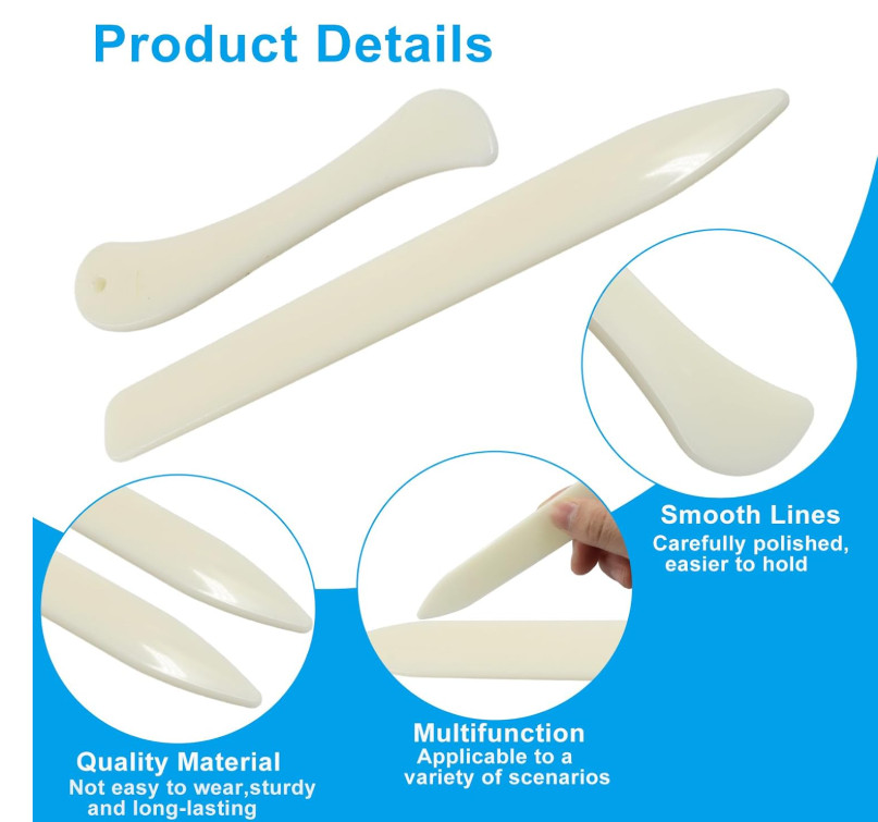 4 Pcs Bone Folder Paper Creaser Set, Folding Scoring Burnishing Crafting Scoring