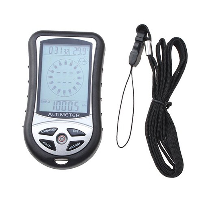 Portable Multifunction Altimeter Digital Compass Clock Barometer Thermometer m