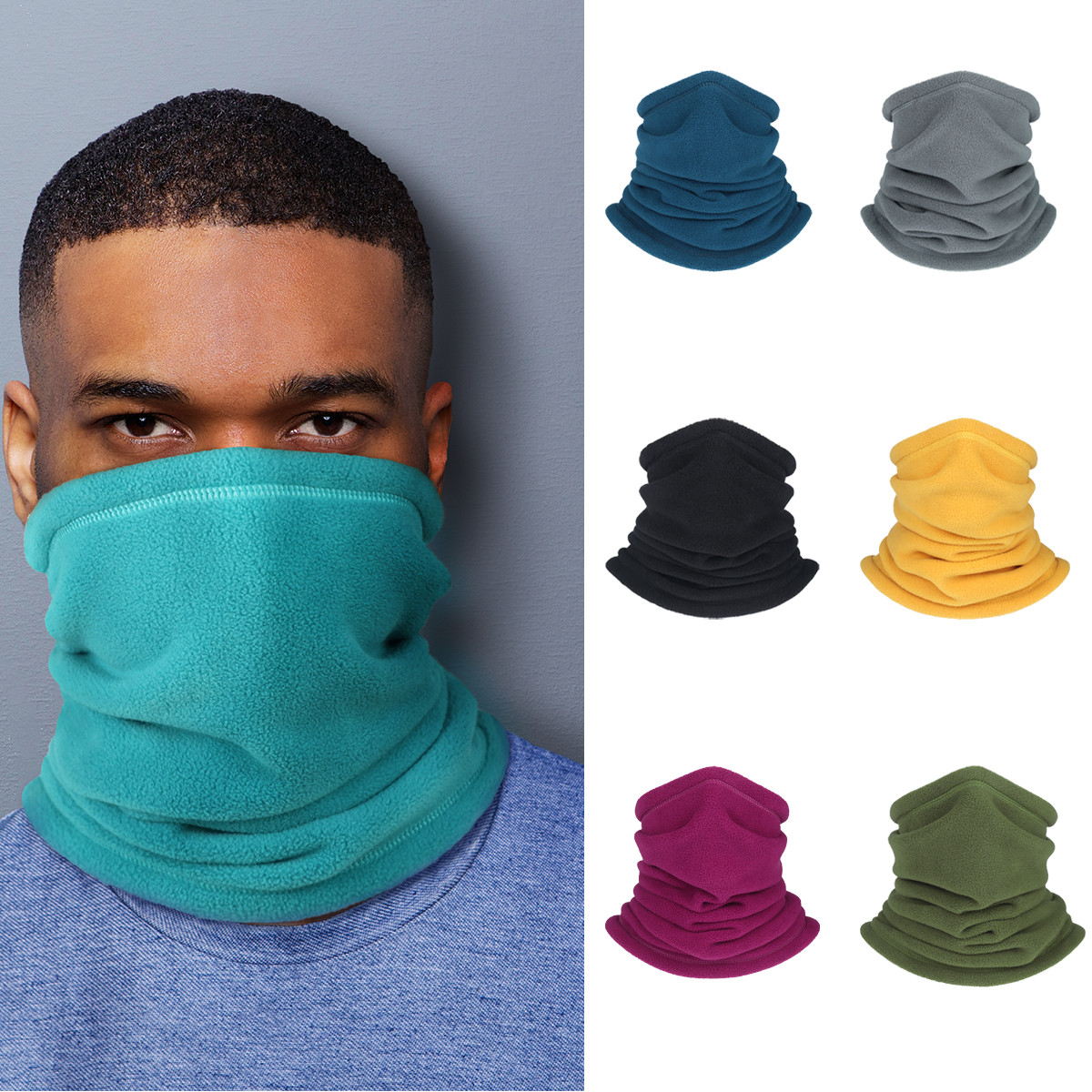 Winter Neck Warmer Fleece Neck Cover Cotton Balaclava Windproof Face Cover Mask