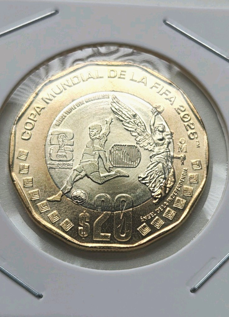Mexico 20 Pesos Sede MEXICO CITY Coin Copa Mundial de la FIFA 2026