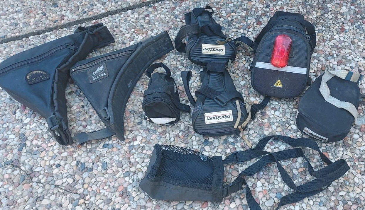 Lot of 8 Vintage Bike Saddle Bags Seat Wedges - Topeak Avenir Blackburn