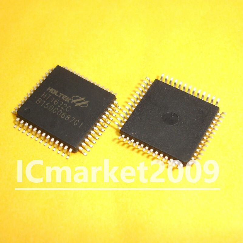 2 PCS HT1632C LQFP-52 HT1632 32x8 & 24x16 LED Driver Chip