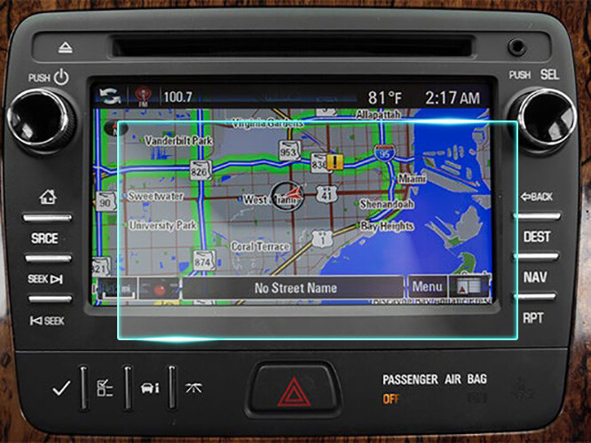 Crystal Clear Screen Protector for 2014 Chevrolet Traverse Vehicle Navigation