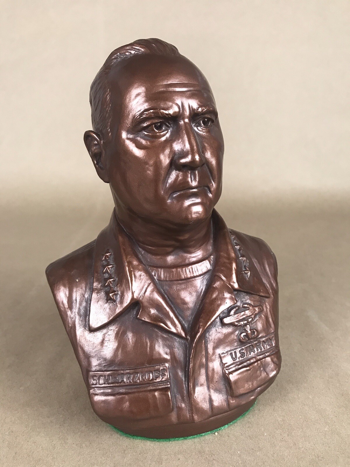 General Norman Schwarzkopf Bust 8” By Grayson Arts 1991 M.E. Grayson