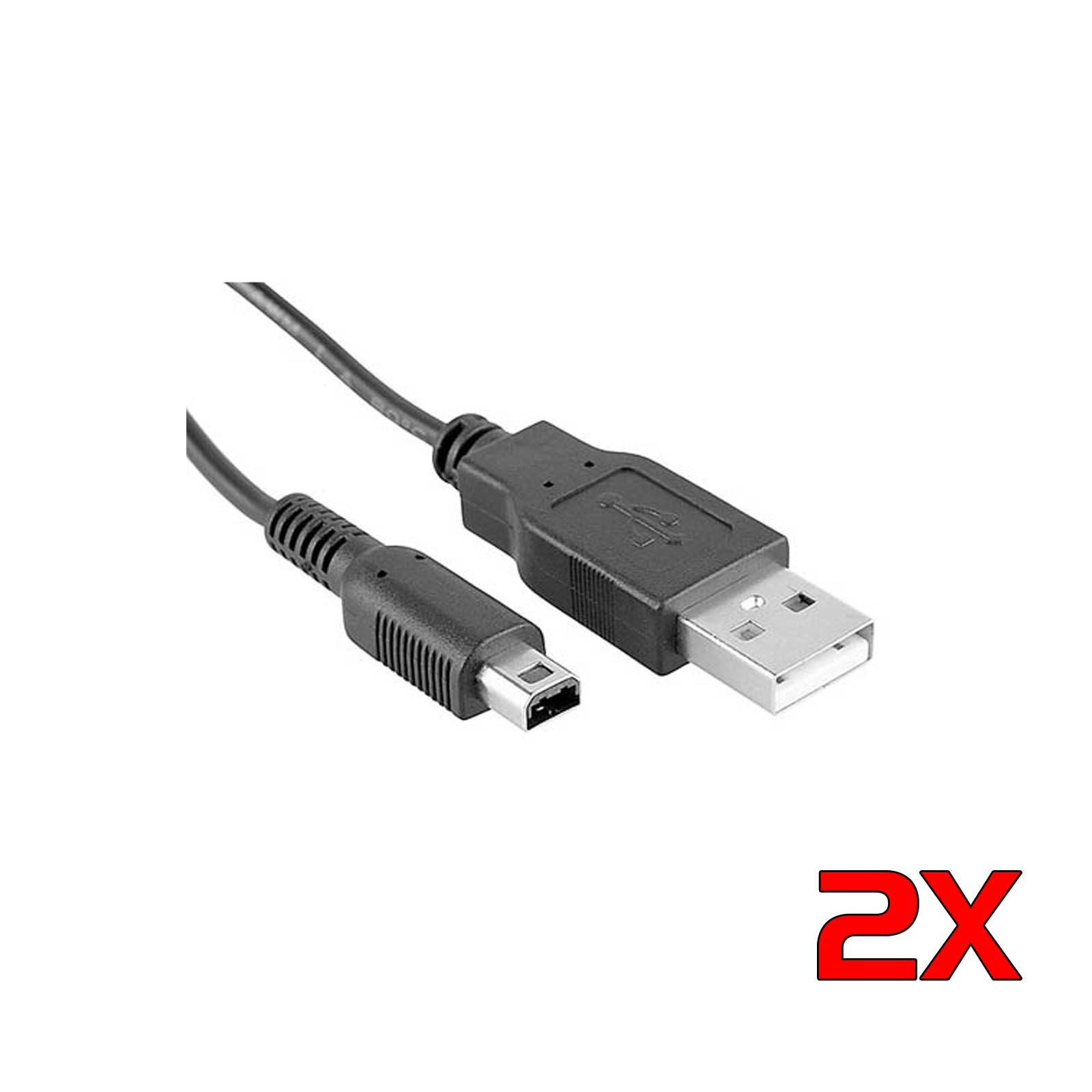 2x lot USB Charger Power Cable Cord Plug for Nintendo 3DS / DSi / DSi LL / XL