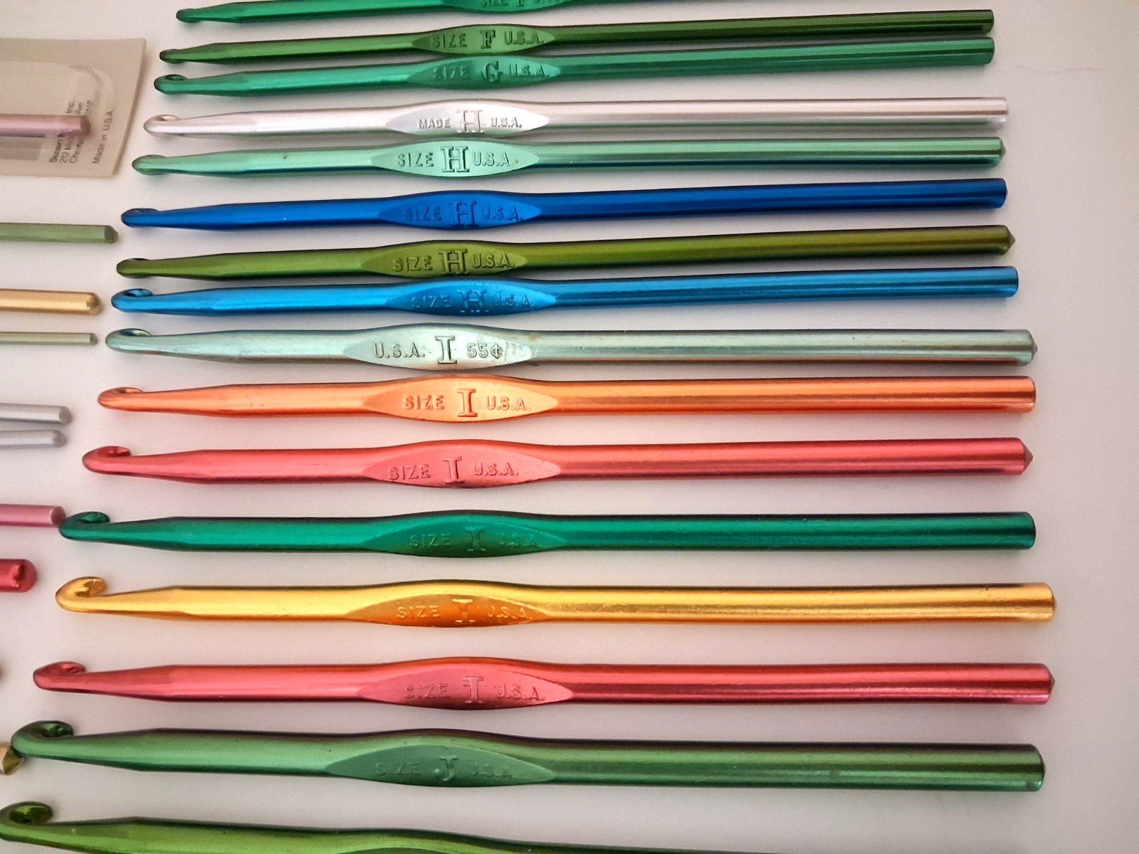 Vintage Crochet Hooks Lot of 42 Aluminum Bates, Boye Oxmoor