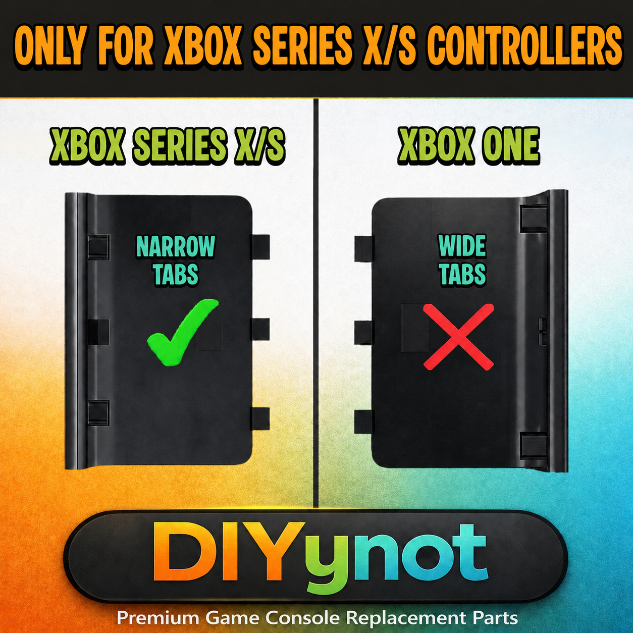White Battery Cover Door for Xbox Series X|S Wireless Controller Replacement