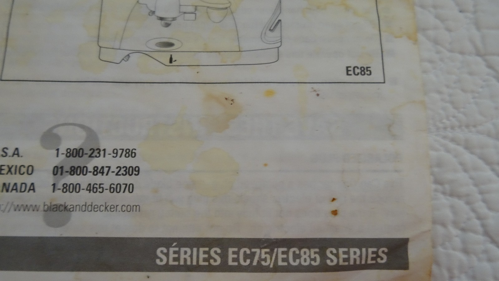 Black & Decker Spacemaker Can Opener User Owner's Manual EC75 / EC85 Series