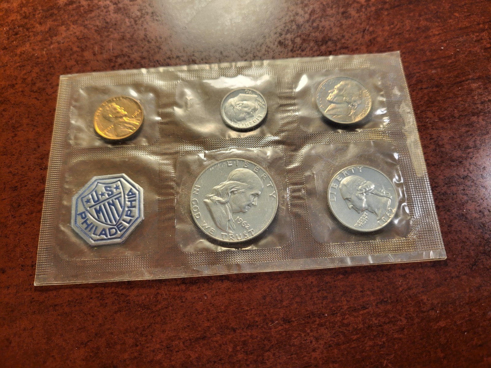 1962 Proof Set, Flat Pack, Philadelphia     inv04    u169