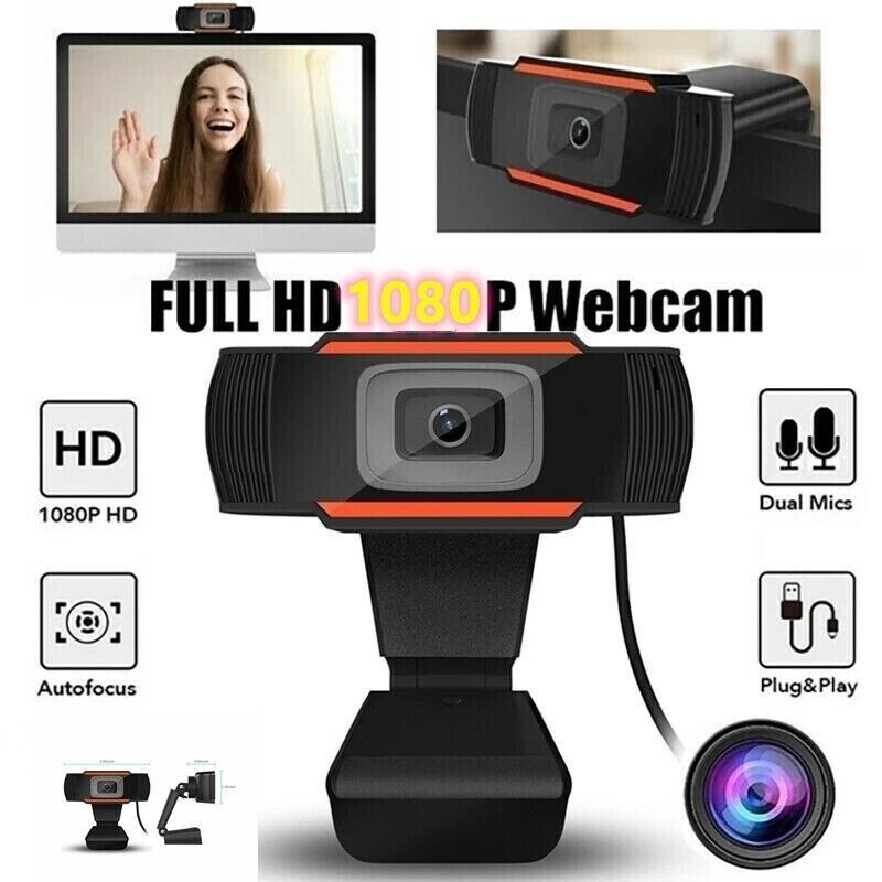 1080P Web Camera With Microphone Auto Focus USB Webcam For PC Laptop Desktop HD