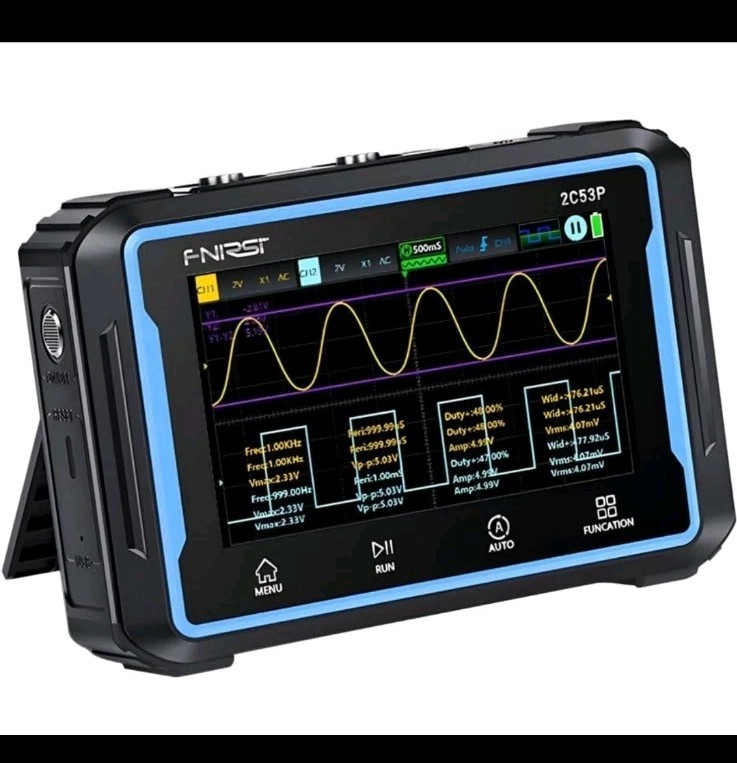 FNIRSI 2C53P Handheld Digital Oscilloscope Multimeter Signal Generator IPS Touch