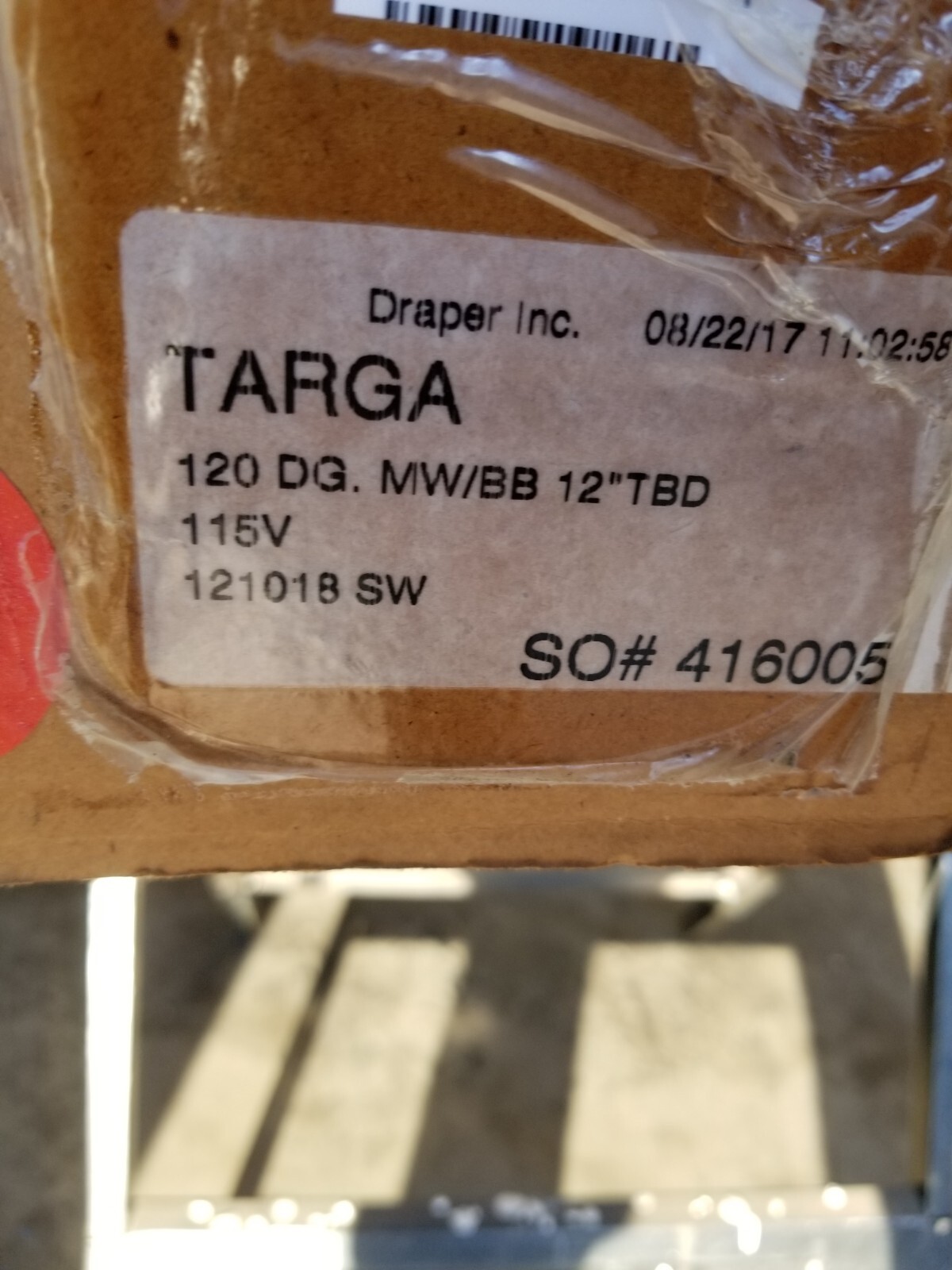 Draper Inc. Targa Electric Projection Screen 120"