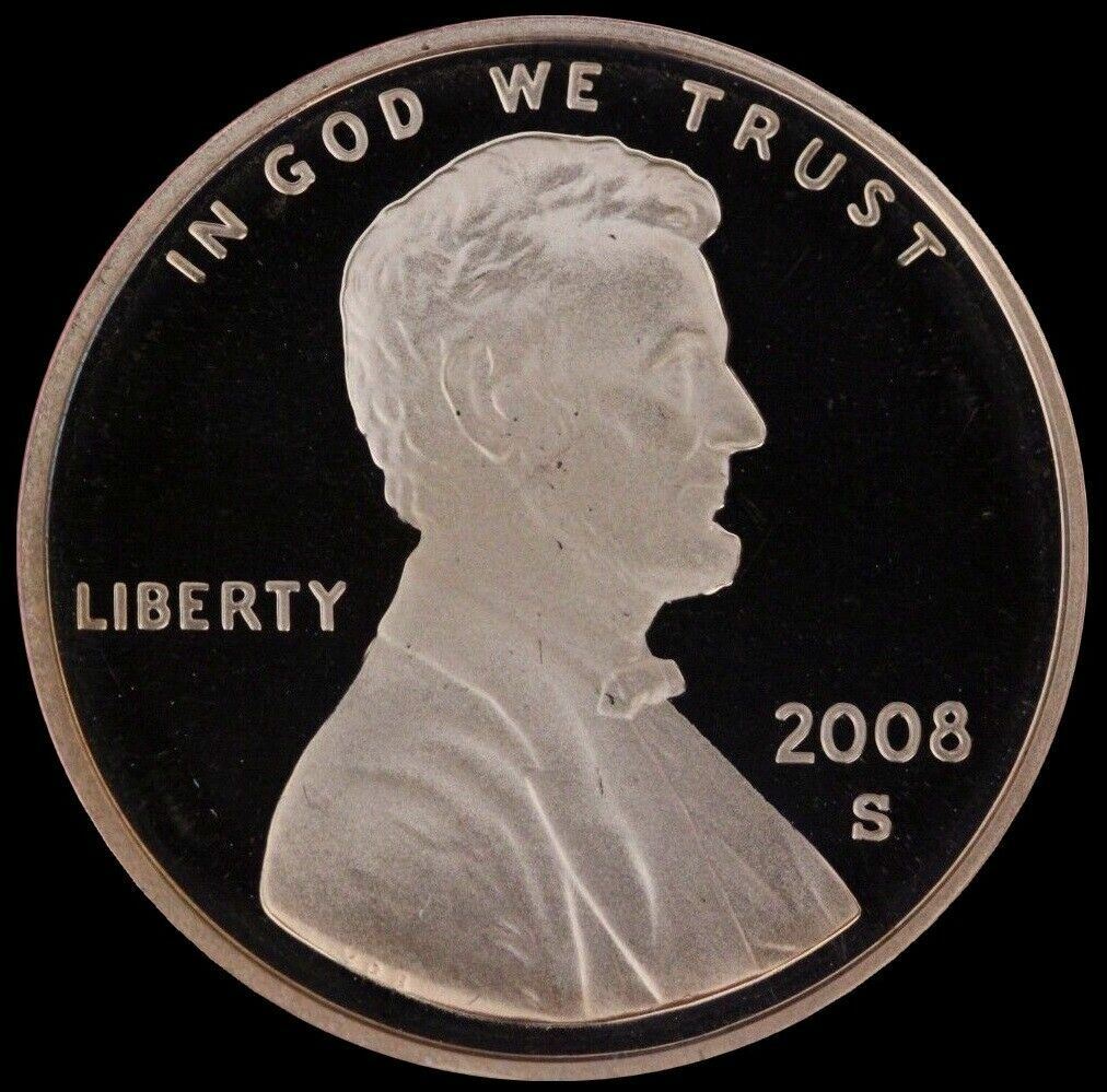 2008 S Lincoln Cent Gem Deep Cameo PROOF Penny US Mint Coin Beautiful!