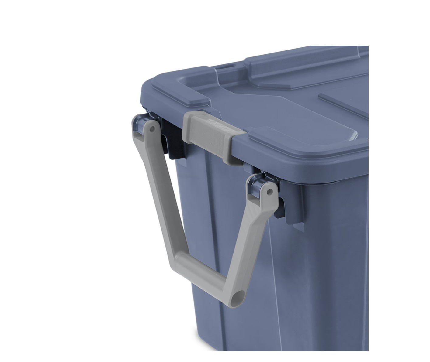 Sterilite 40 Gal Wheeled Storage Bin Latch Lid Handle Blue 2 Pack