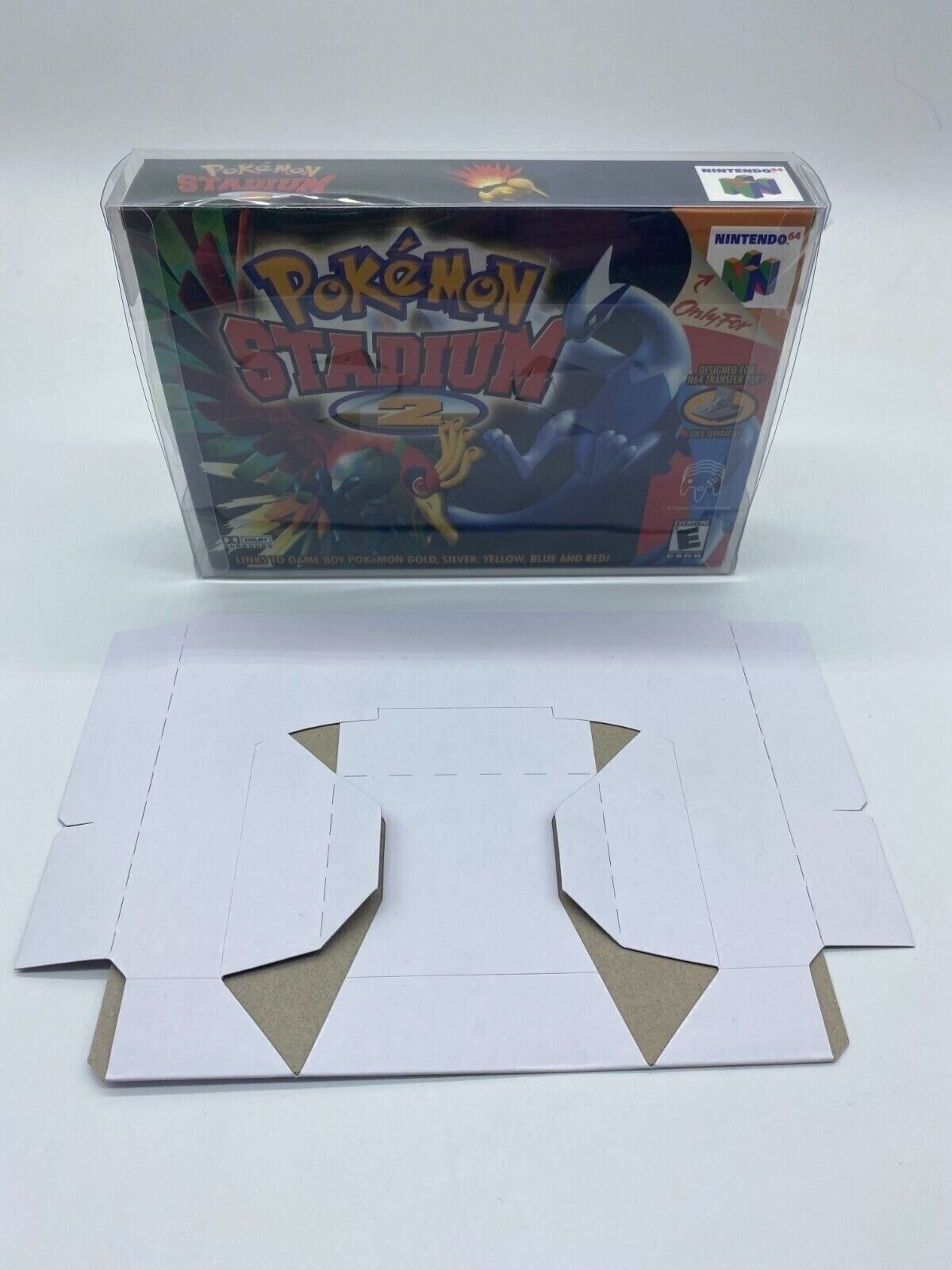Nintendo 64 N64 Game Box Only Inserts and Protector Custom CIB Pokemon Stadium 2