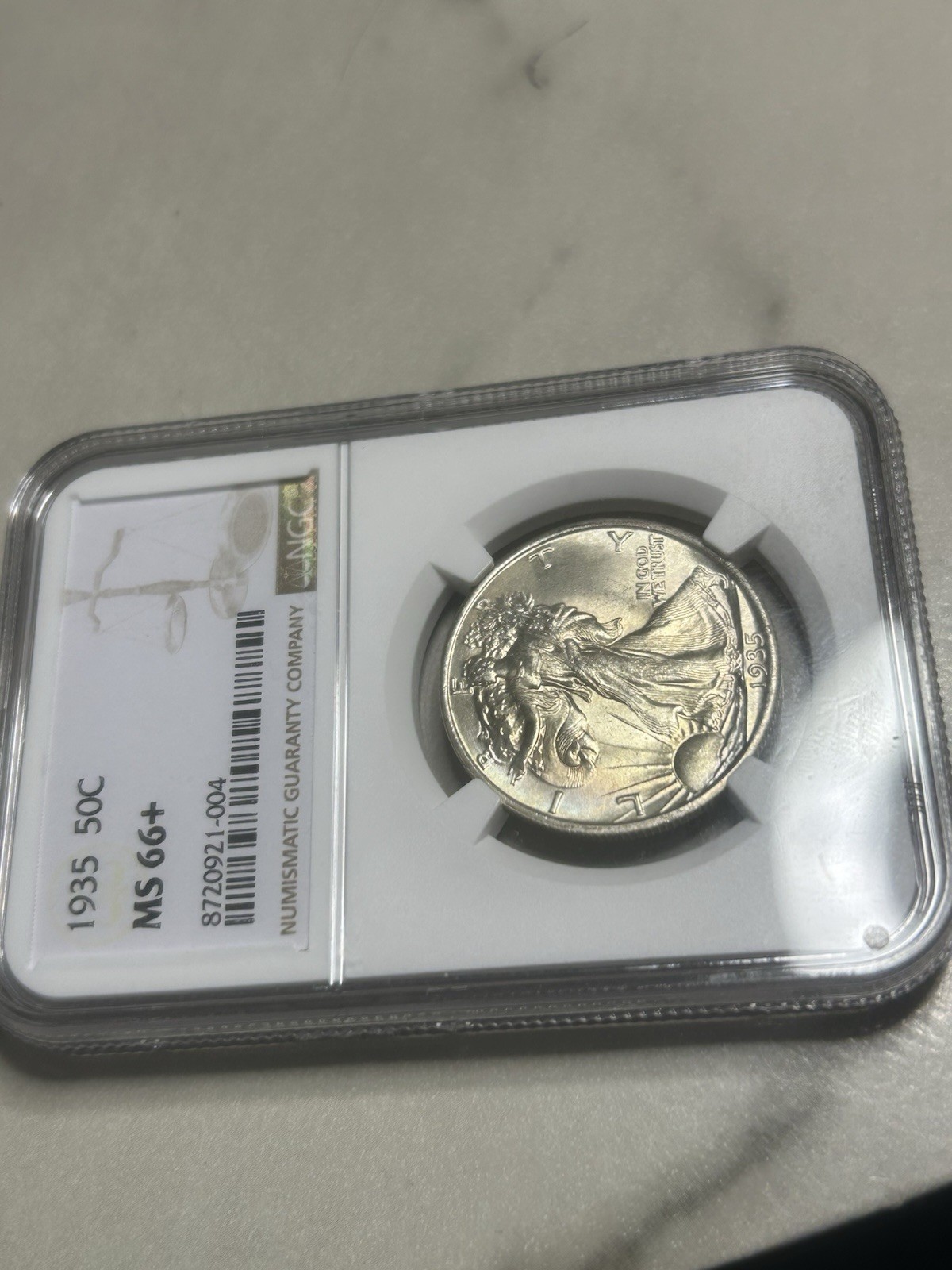 1935 NGC Ms 66+ Walking Liberty Half Gorgeous! Check My Many Listings😊