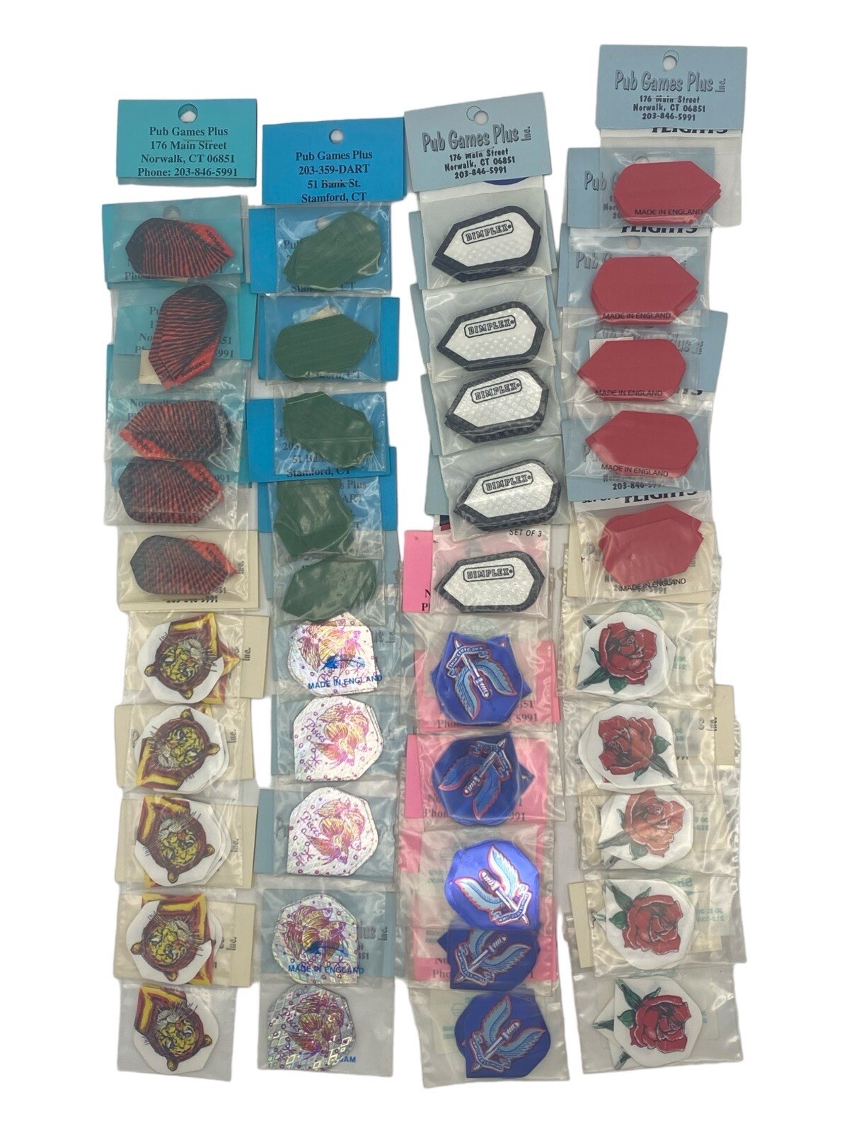 Vintage Mixed Lot Of (40) Packs Of 3 New Old Stock Of Dart Flights 120 Flights