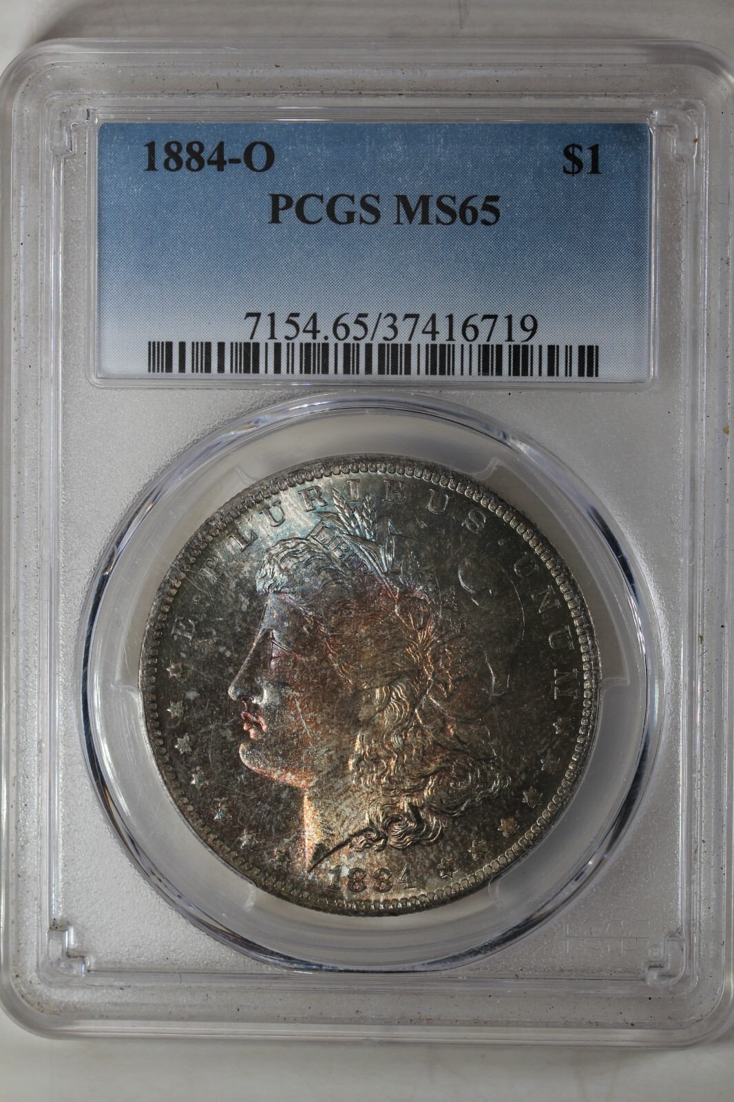 1884-O 1.00 PCGS  MS65   Morgan Silver Dollar,Miss Liberty Head