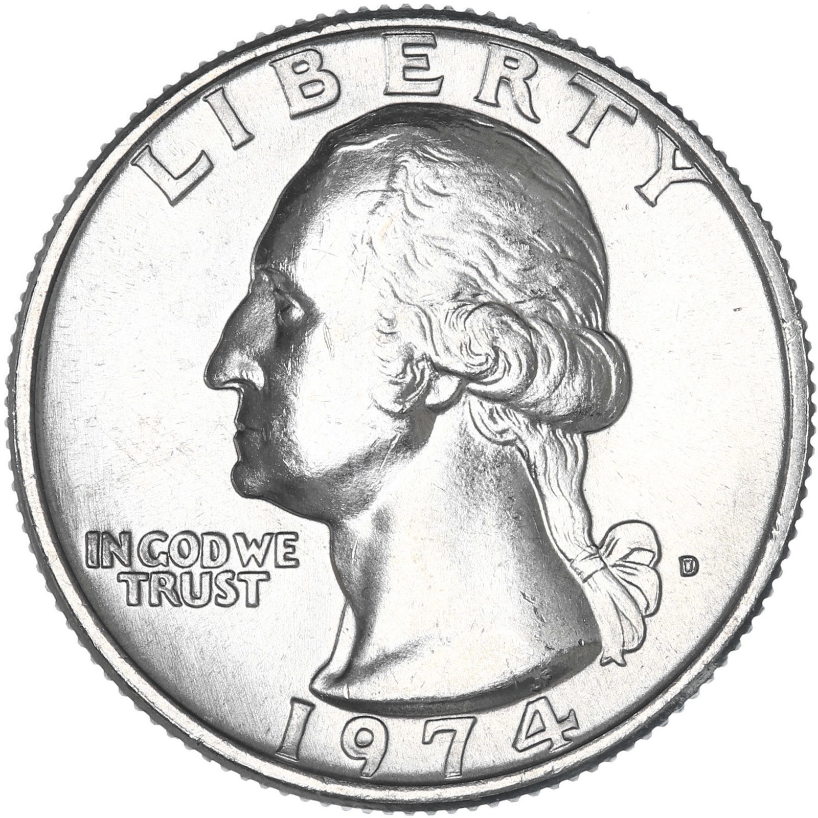 1974 D Washington Quarter Choice BU US Coin