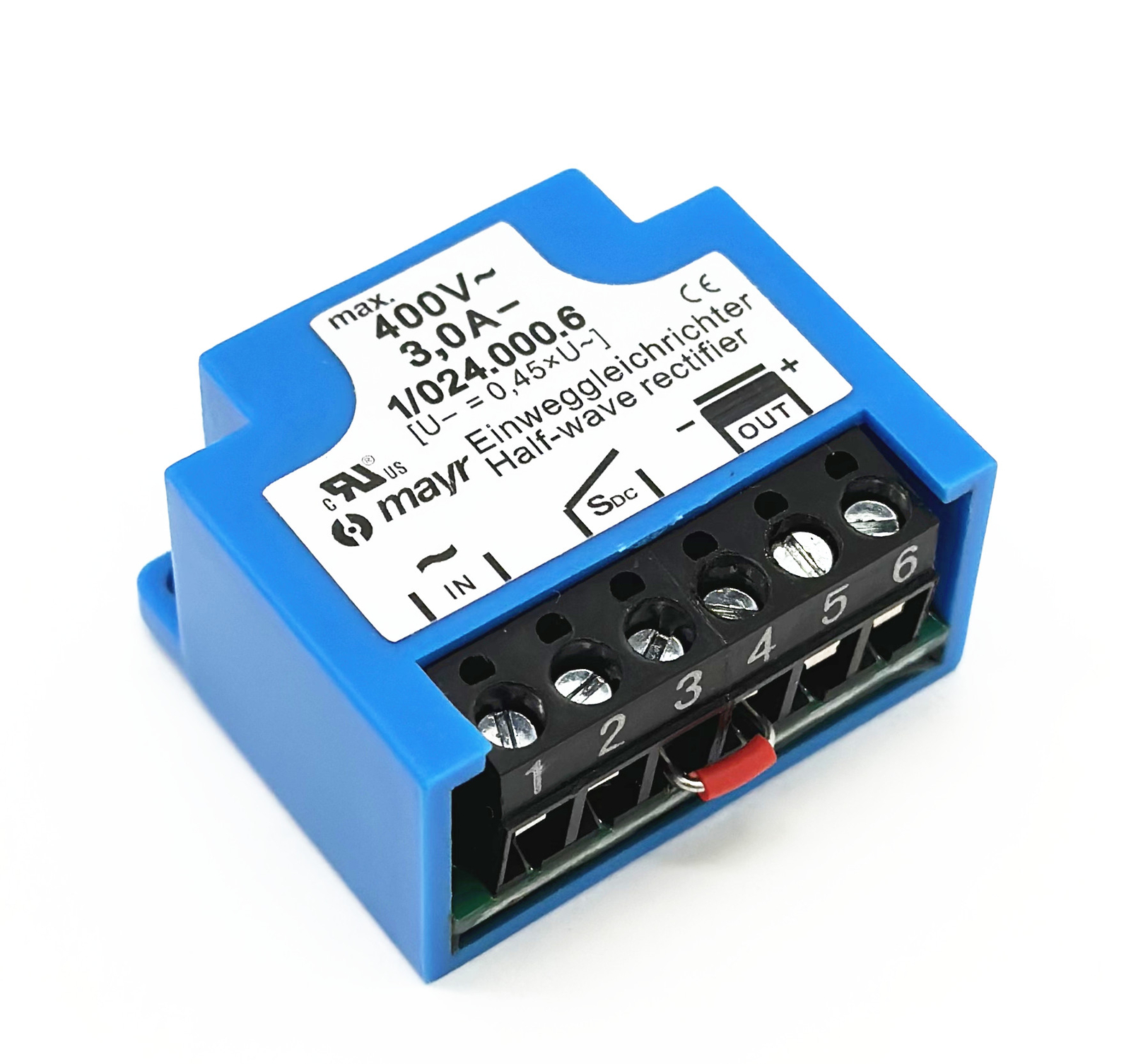 1PC Half wave Rectifier module Mayr 1/024.000.6 400V 3,0A
