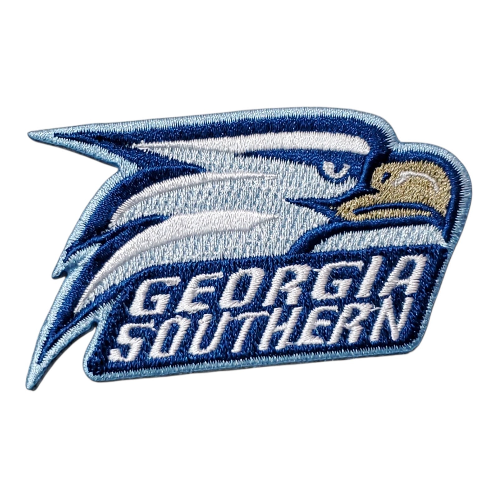 Georgia Southern Eagles Vintage Style Patch. Embroidered Iron On 3"x2.75"