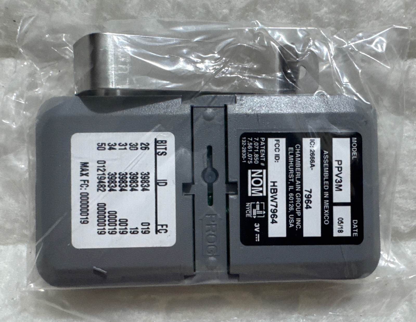 Liftmaster PPV3M Passport Max 3 Button Visor Remote Control Transmitter NIB