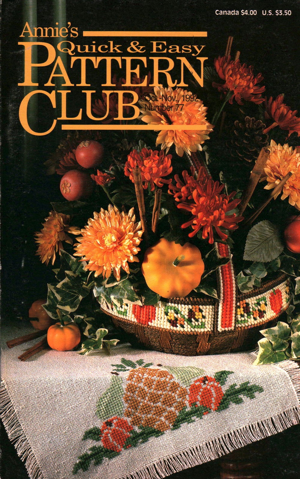 Annie's Quick & Easy Pattern Club Magazine | October-November 1992 No. 77