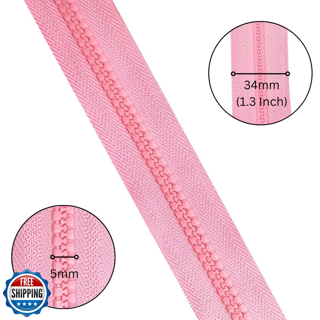 KGS Separating Jacket Zippers for Sewing | 2 Pieces/Pack | #5 Molded Plastic