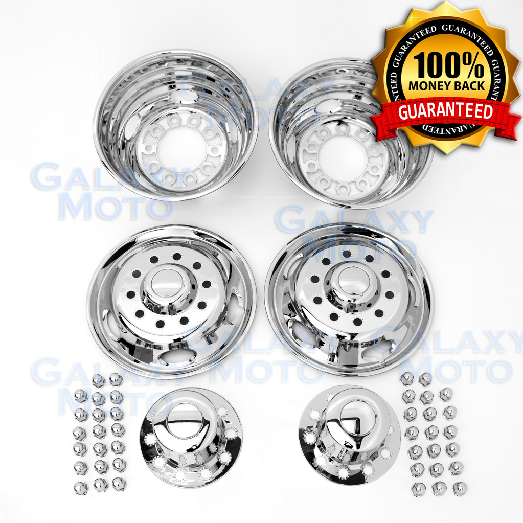 05-17 Ford F450+F550 DUALLY Chrome 19.5" 10 Lug Wheel Simulator Cover Bolt On