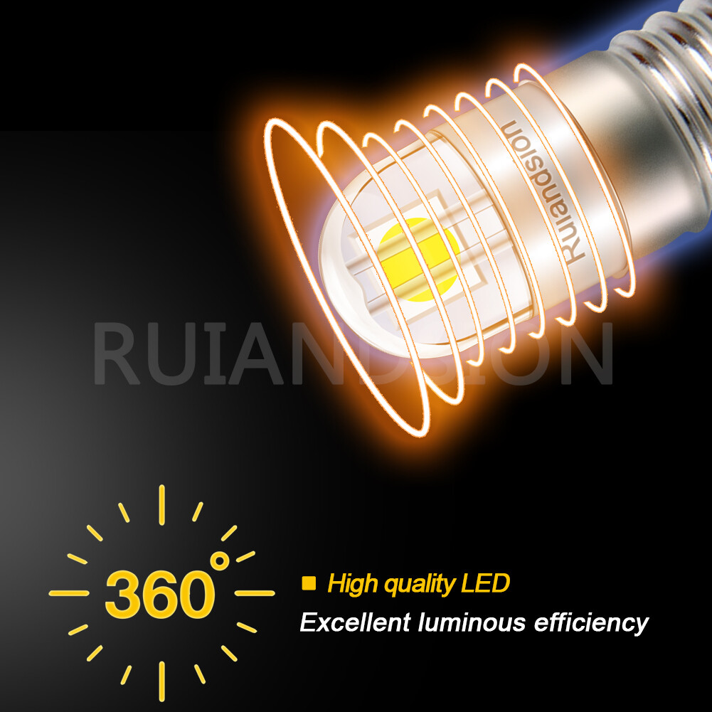 Ruiandsion E10 3030 2 LED Bulb Flashlight Light Bicycle Light 3-220V 3Colors