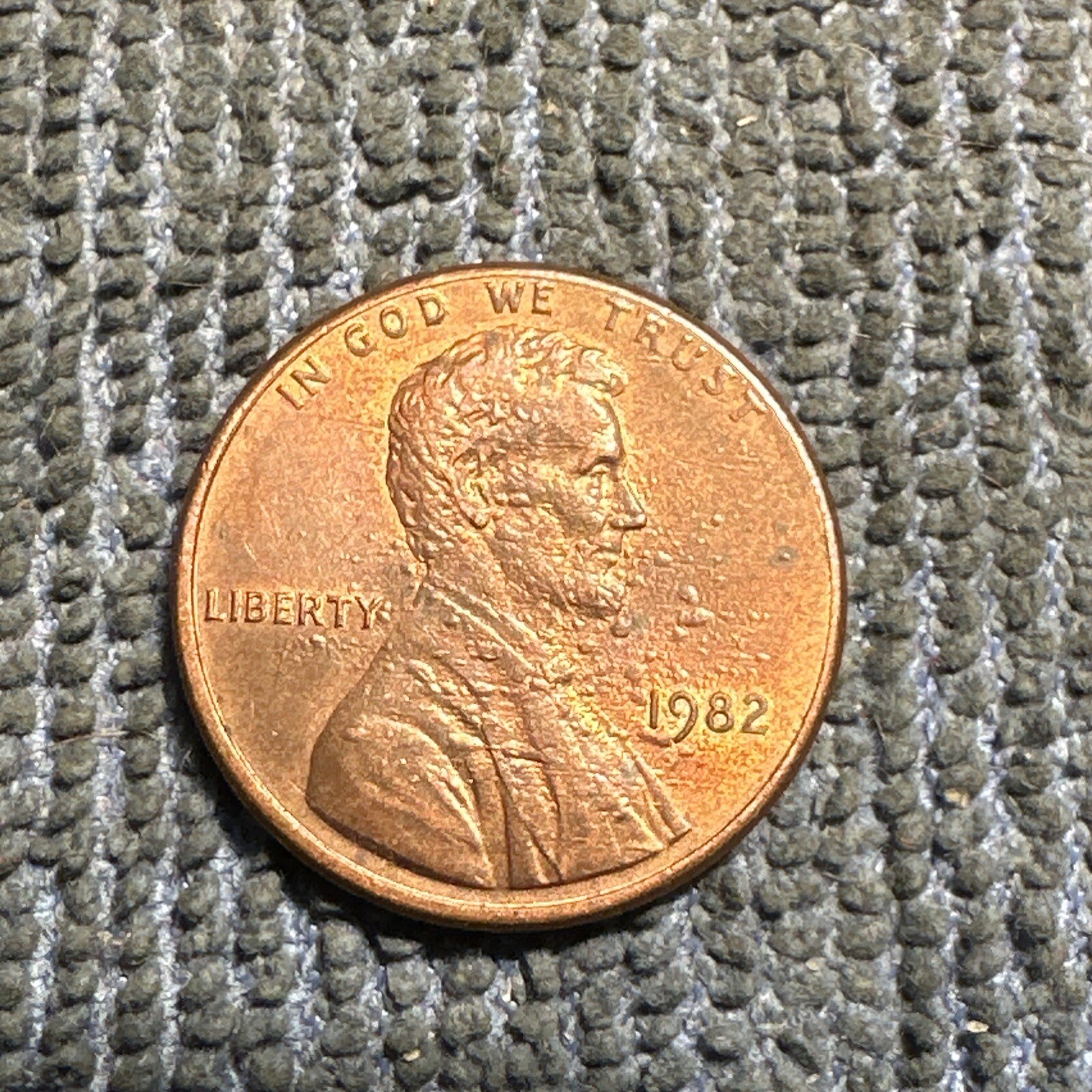 1982 zinc small date extreme gas bubble lincoln penny error look !! Blisters