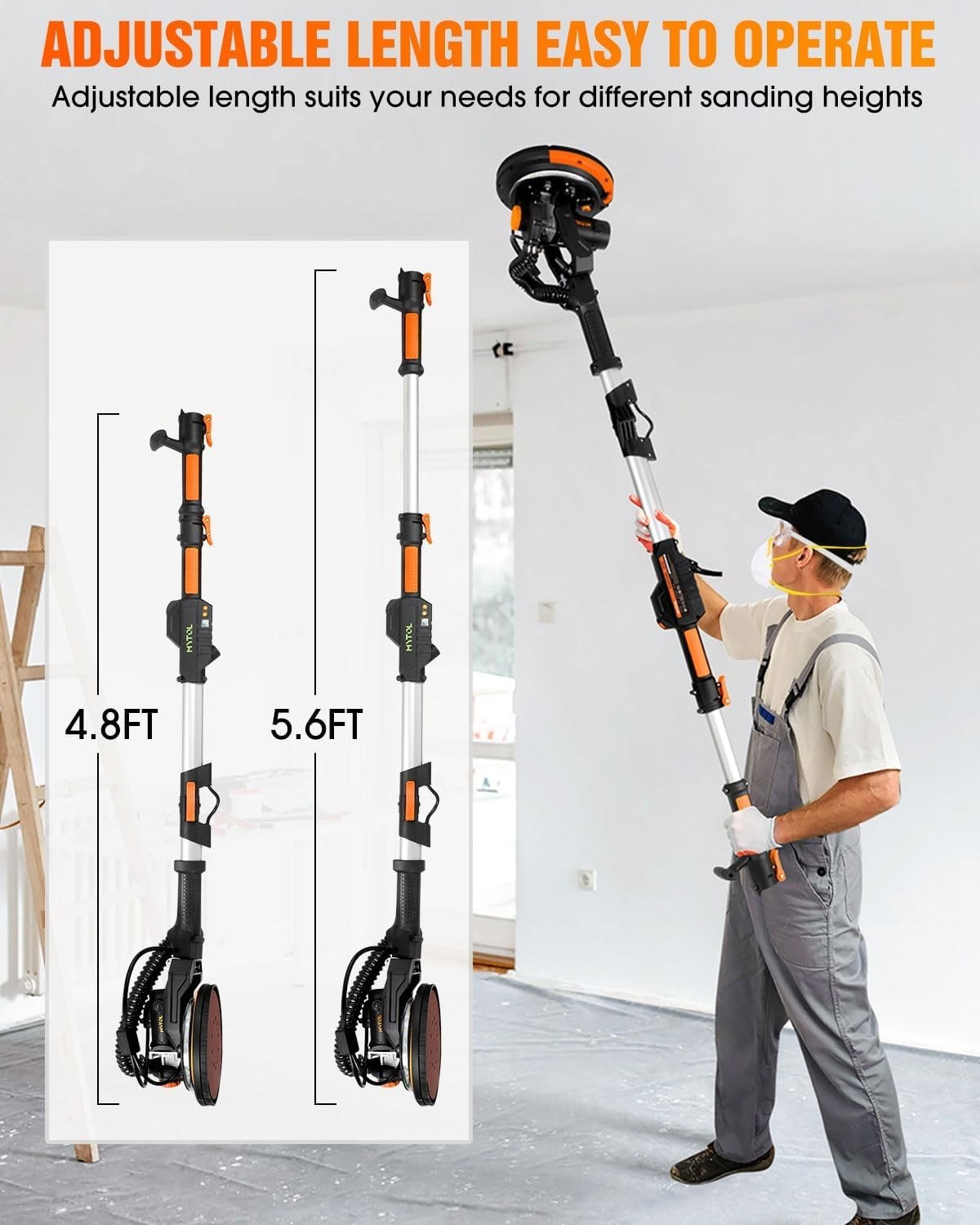Electric Drywall Sander with Vacuum Dust Collection