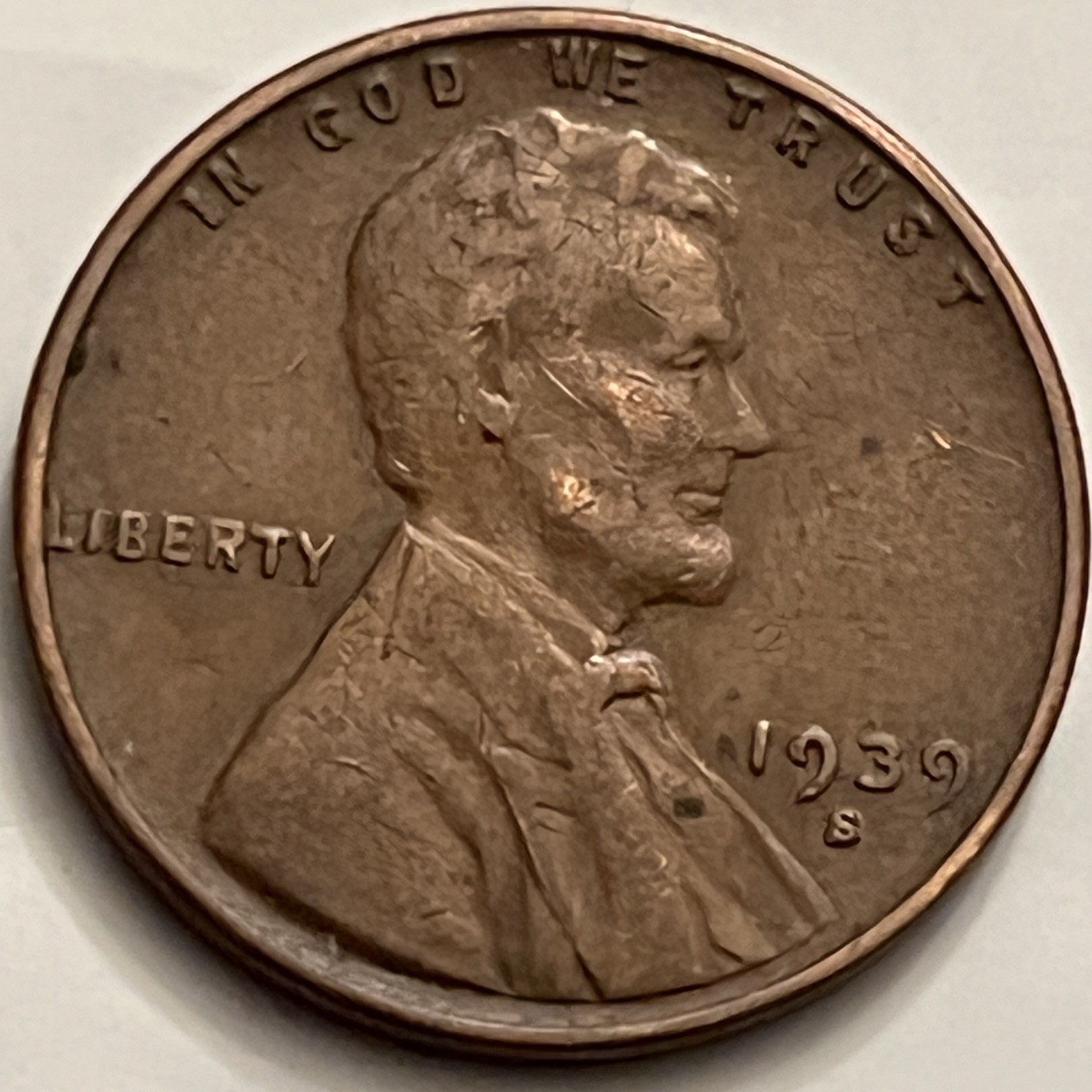 1939-S Lincoln Wheat Cent Circulated VF BN208