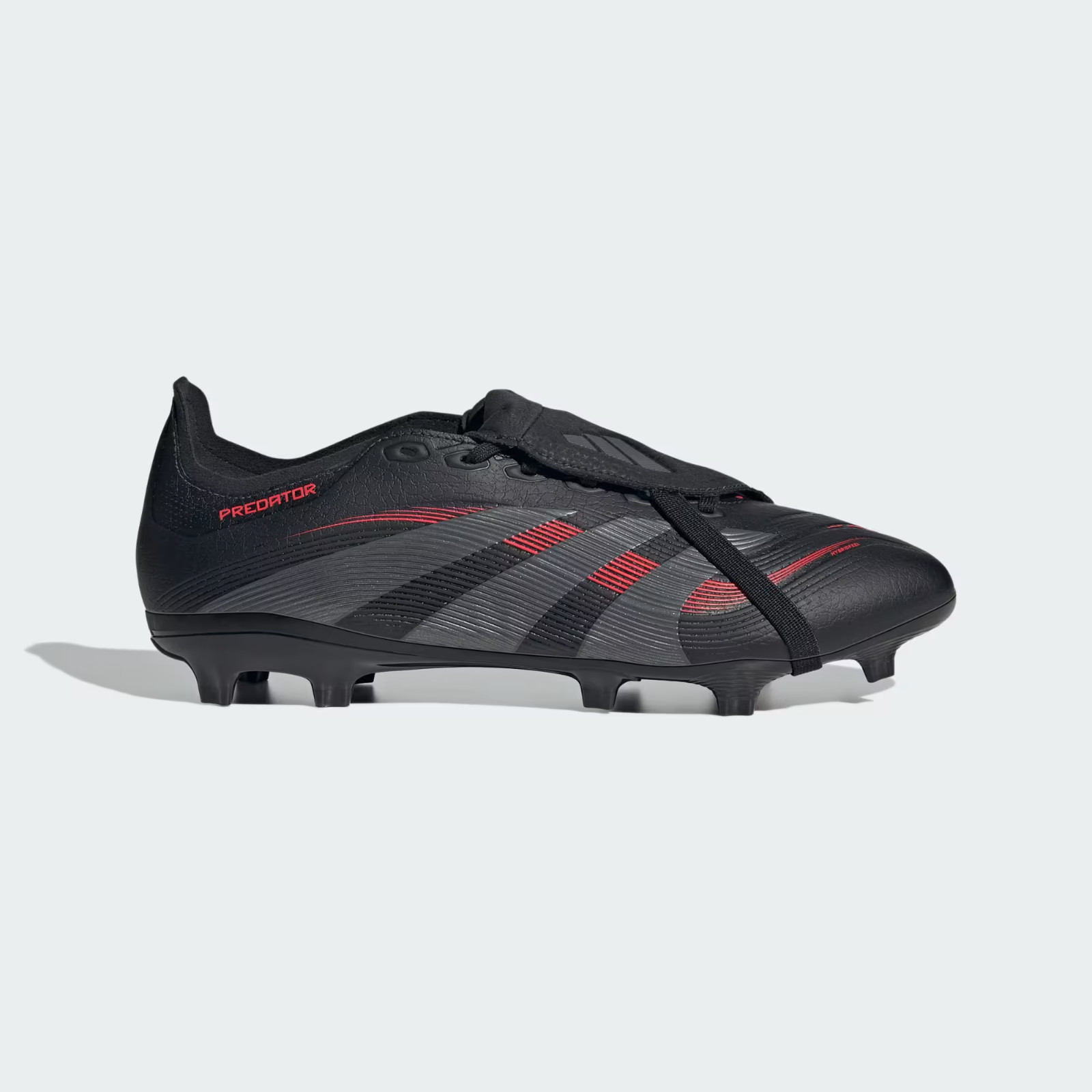 Adidas Predator 24 League FG/MG (Size 10) "Black/Red" Men's Soccer Cleat