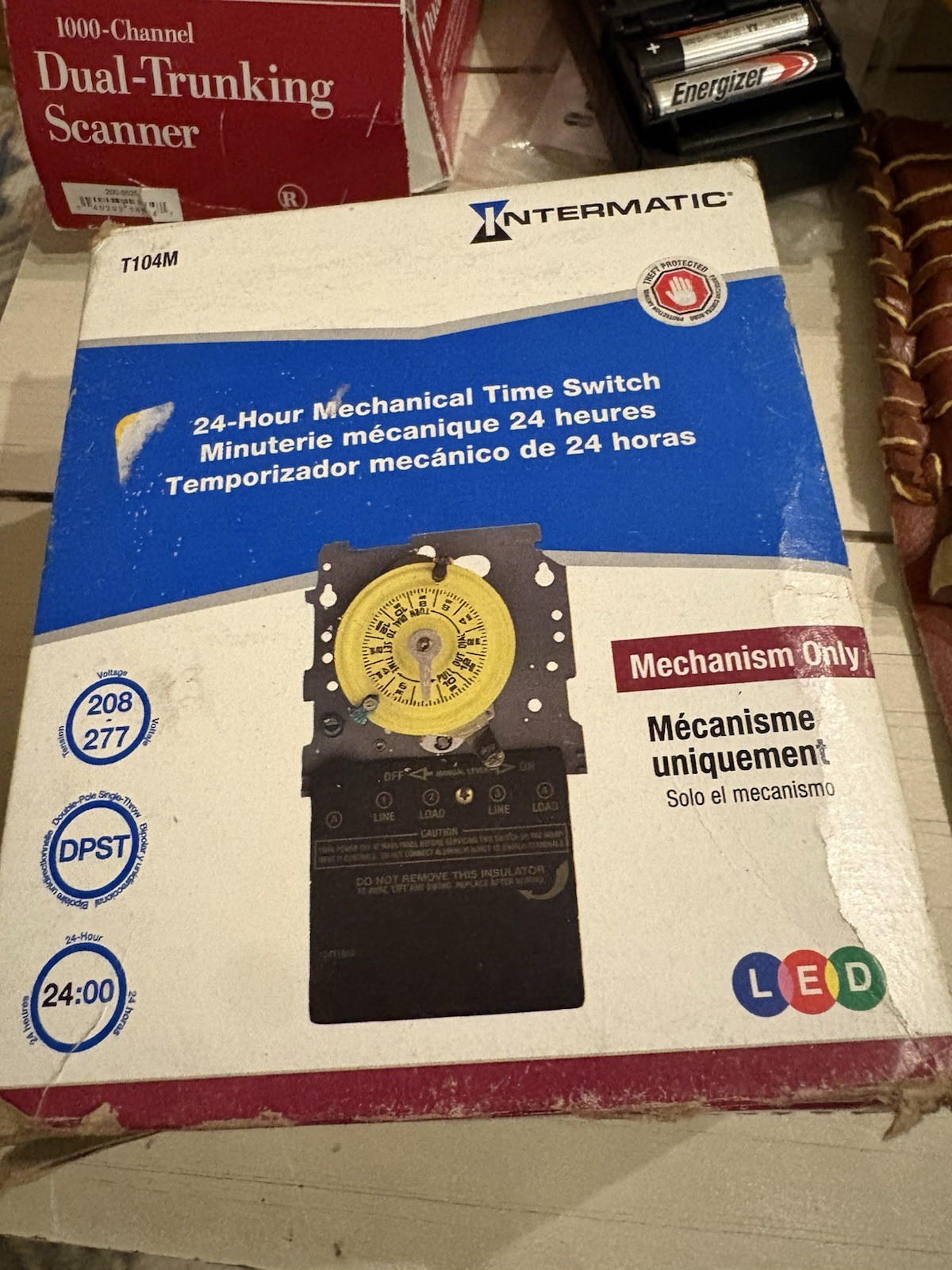 Intermatic T104M 24 Hour Mechanical Time Switch, 208-277 VAC, NEW