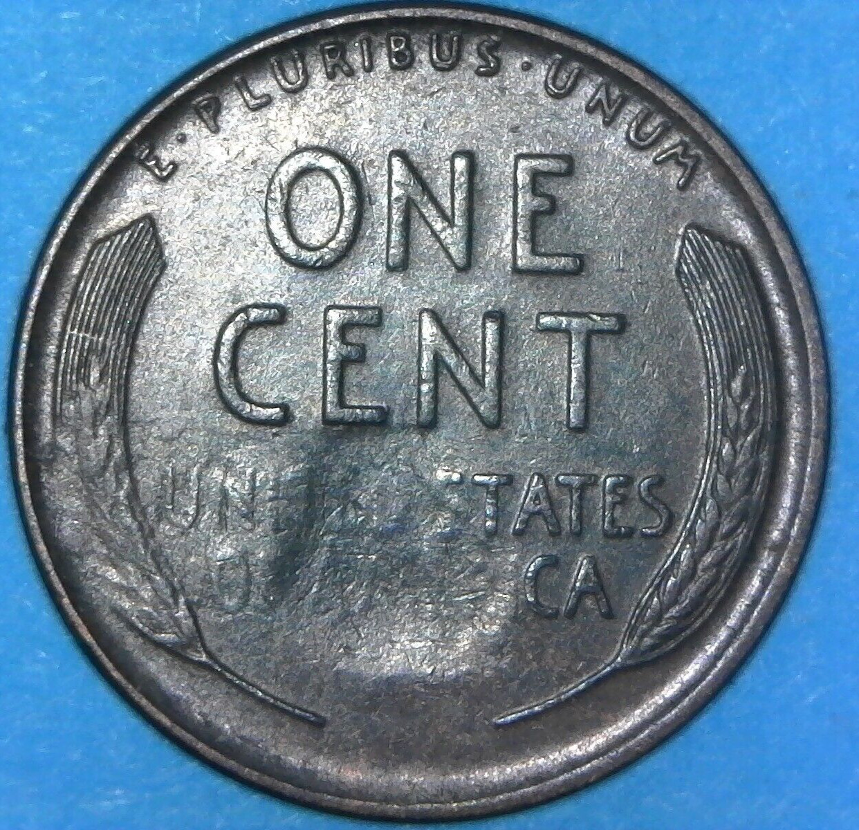 1930 D Lincoln Wheat Cent Strike Through Reverse