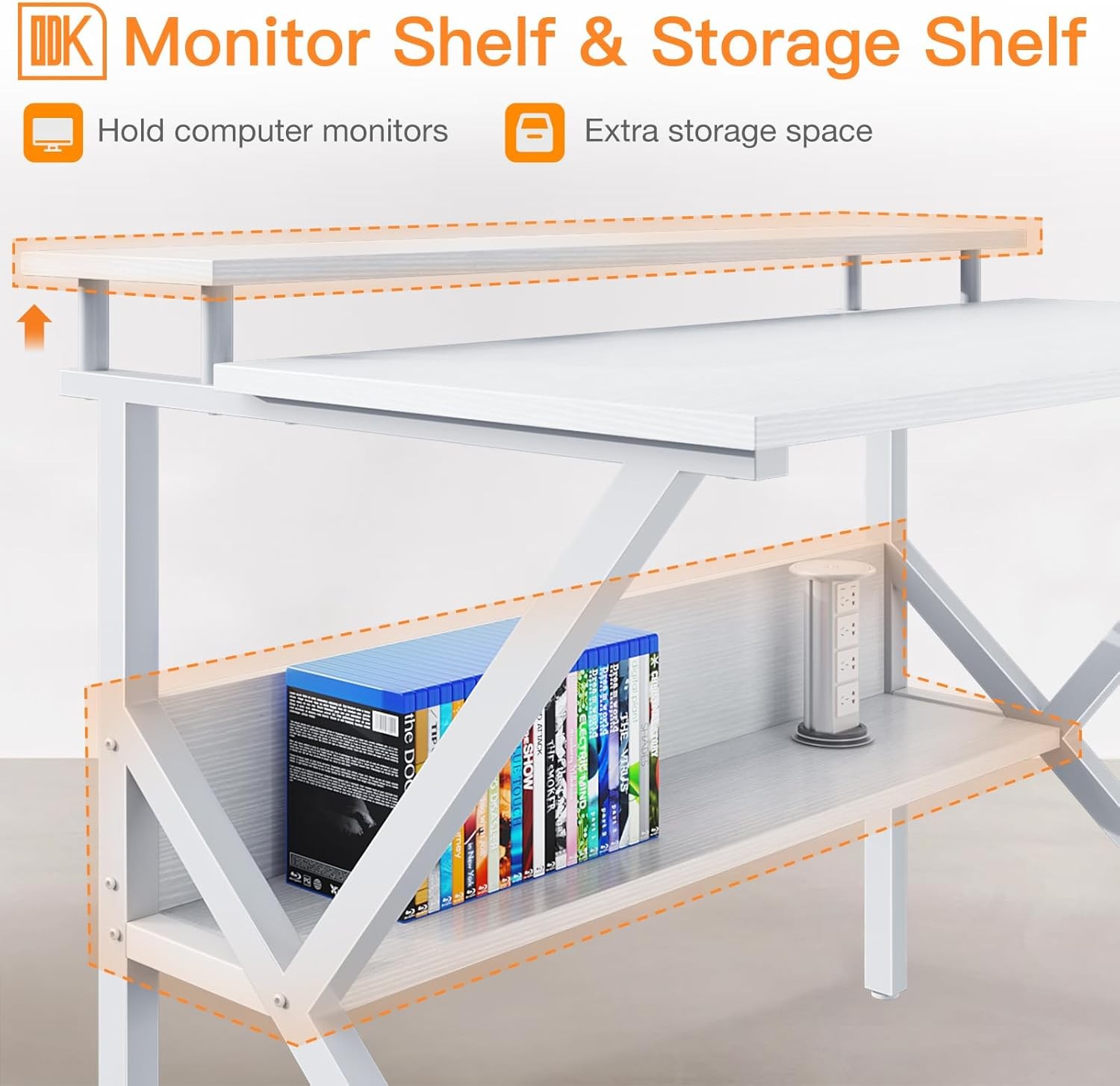 ODK Small Computer Desk, 27.5 inch Desk for Small Spaces with Storage, Compact T