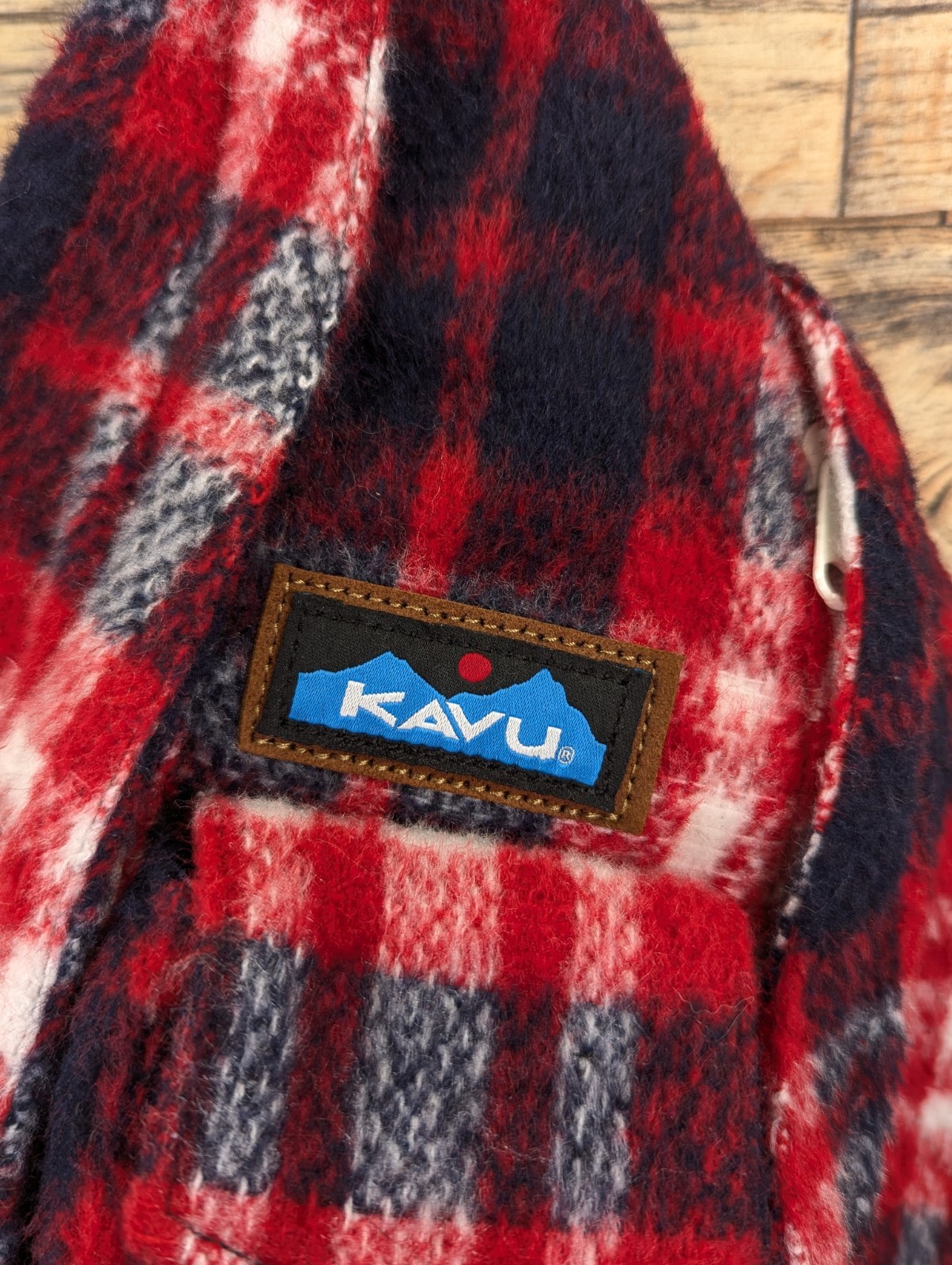 Kavu Rope Sling Plaid Fleece Bag Backpack