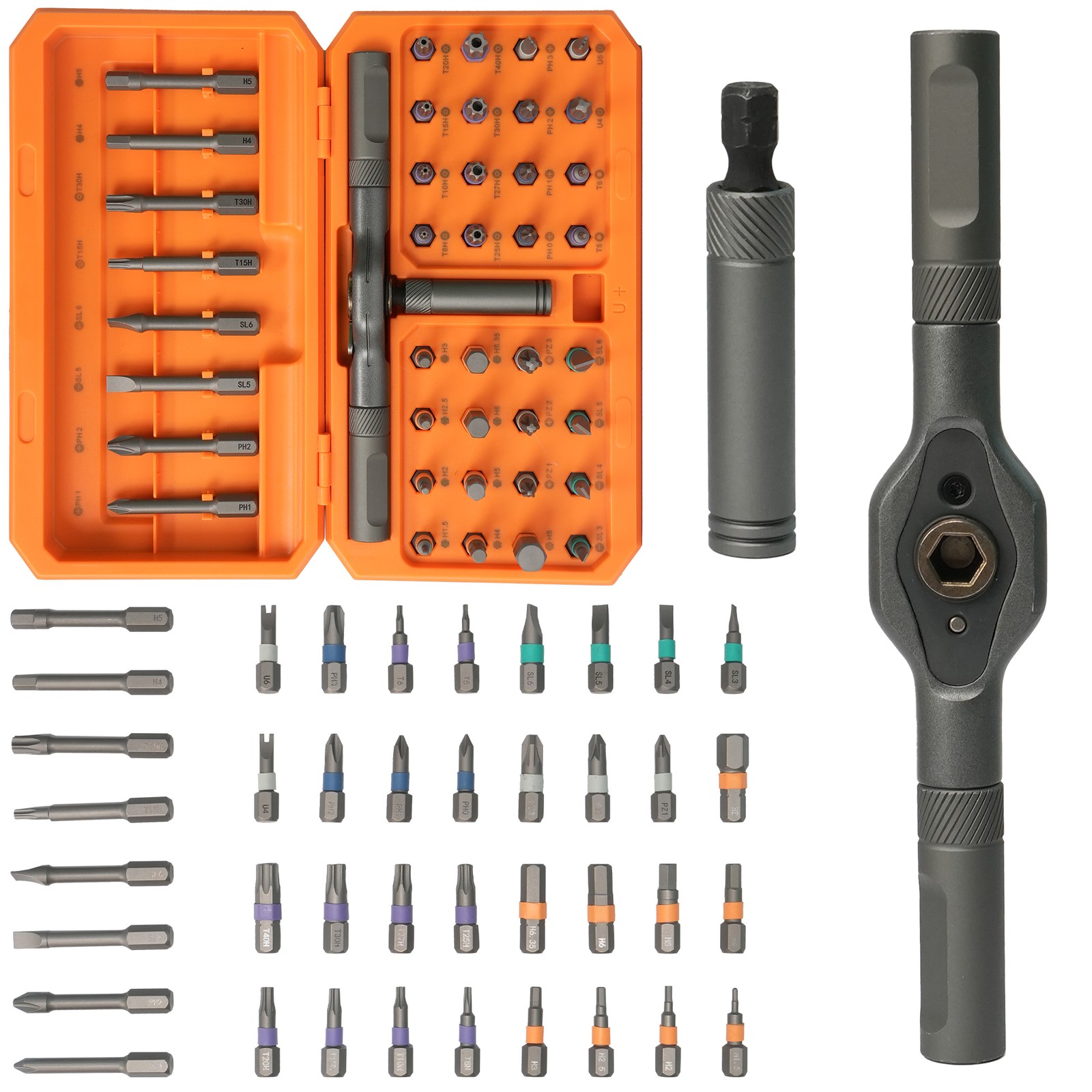 42 in 1 Magnetic Screwdriver Set, DIY Ratchet Screwdriver Set Multi Bit Magnetic