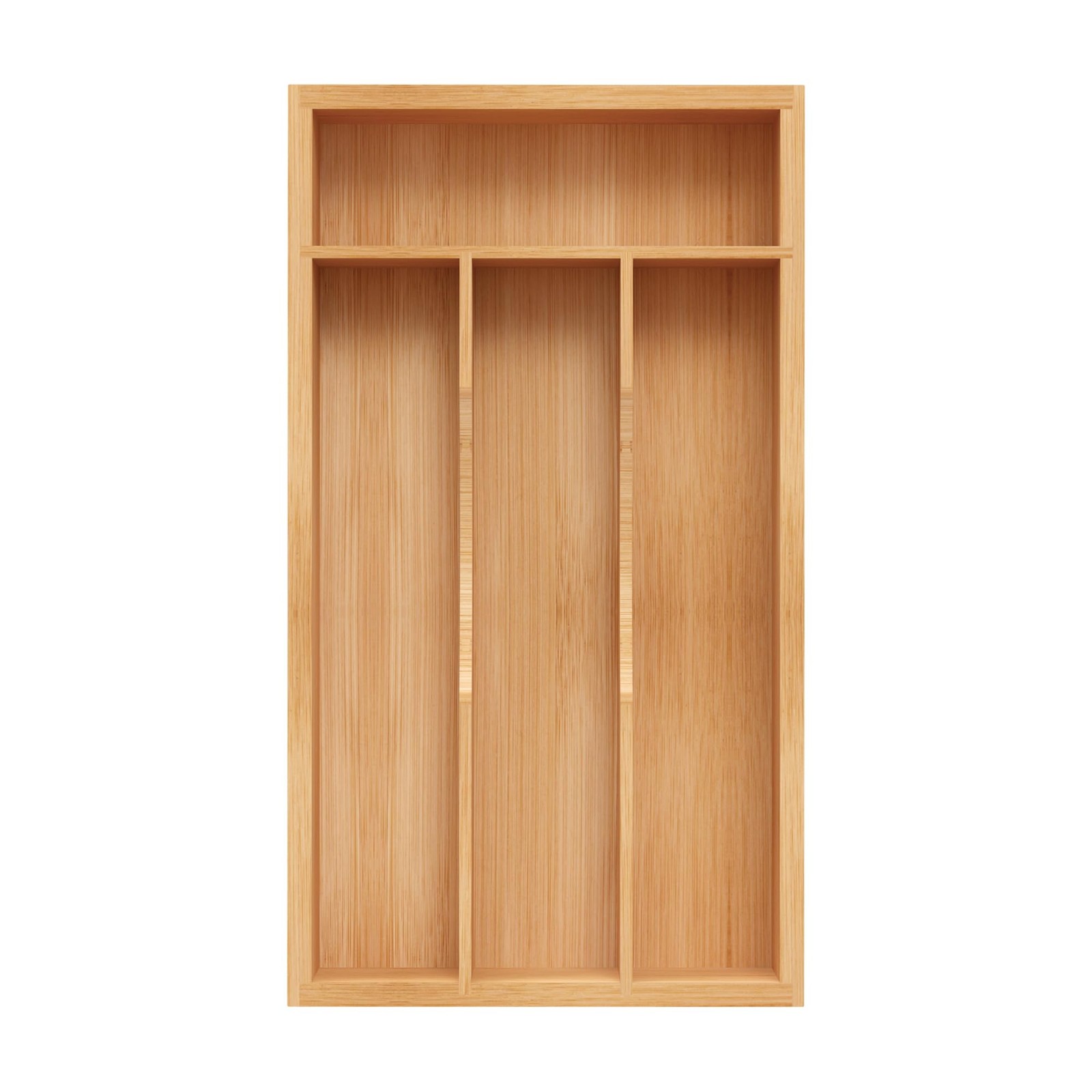 BEKVEM Small Silverware Organizer, Bamboo Kitchen 6.7''W x 12''D, Natural