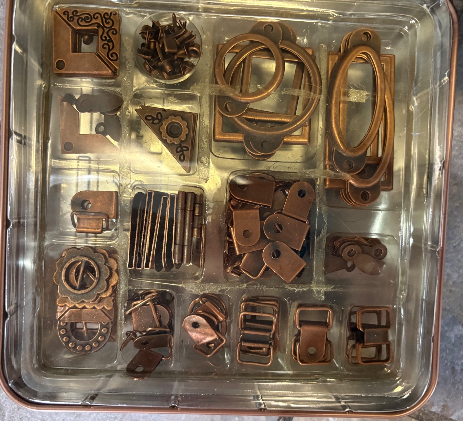 WE R MEMORY KEEPERS COPPER COLORED HARDWARE & FINDINGS ASST