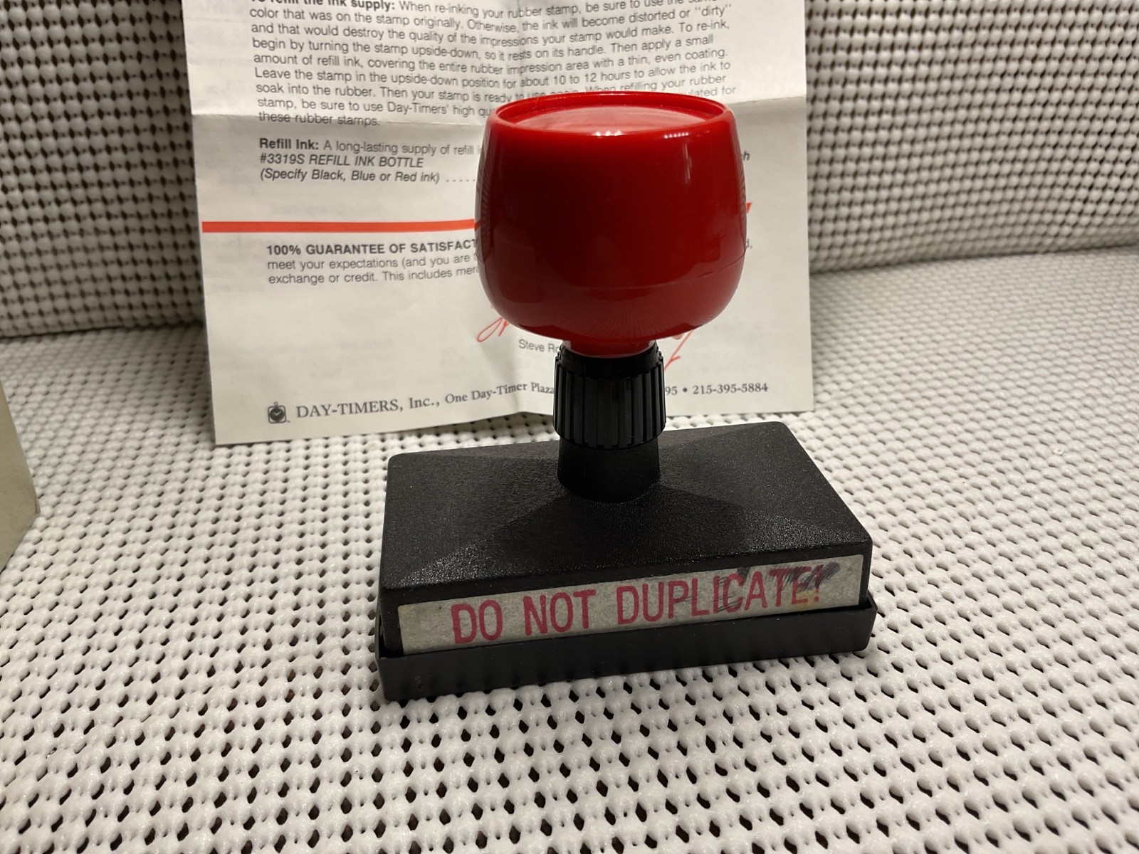 Do Not Duplicate - Not For Publication Rubber Stamp
