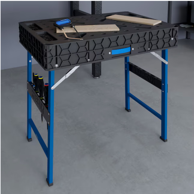Kobalt 32-in H Black/Blue Plastic Portable Work Bench