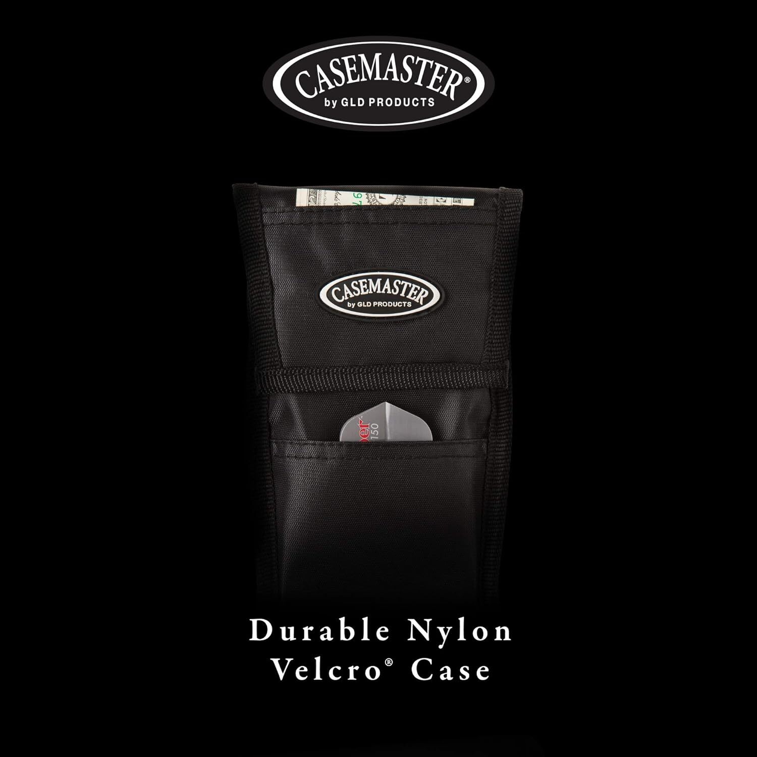 Casemaster Single Black Dart Case with Solid Plastic Insert and Flexible, Tough