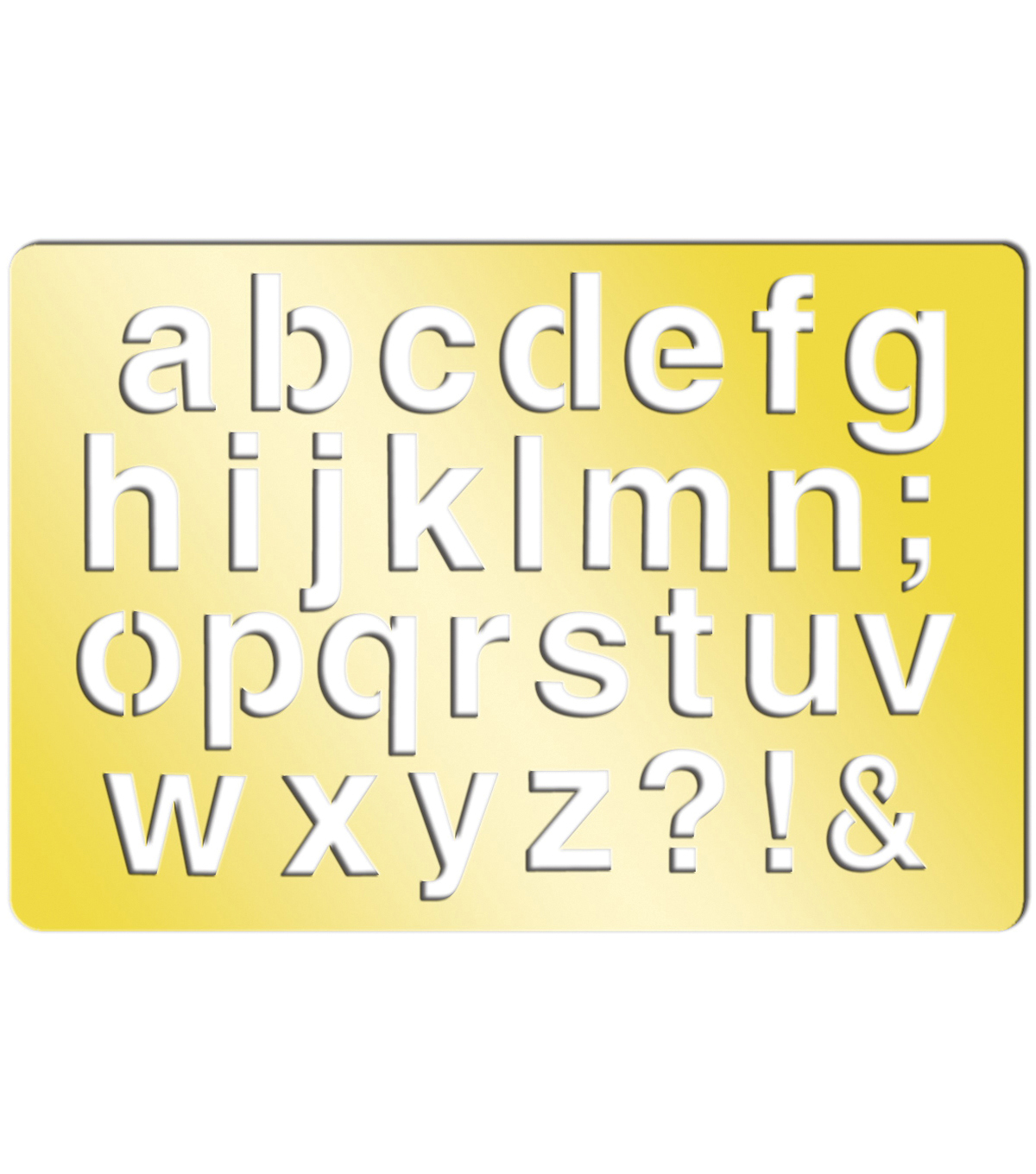 Momenta Art-C Brass Template - Emma Lower Case 3.9"x2.6"  #712