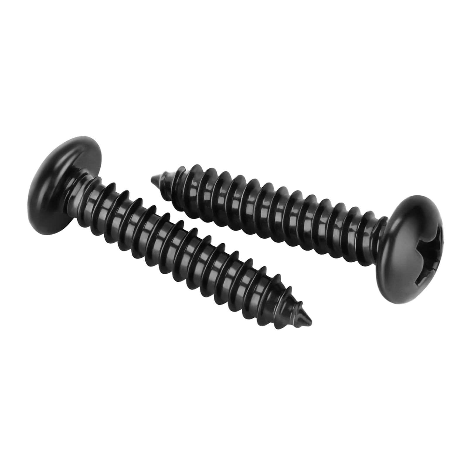Bykonh #6 x 1 Pan Head Self Tapping Screws Sheet Metal Wood x 1", Black