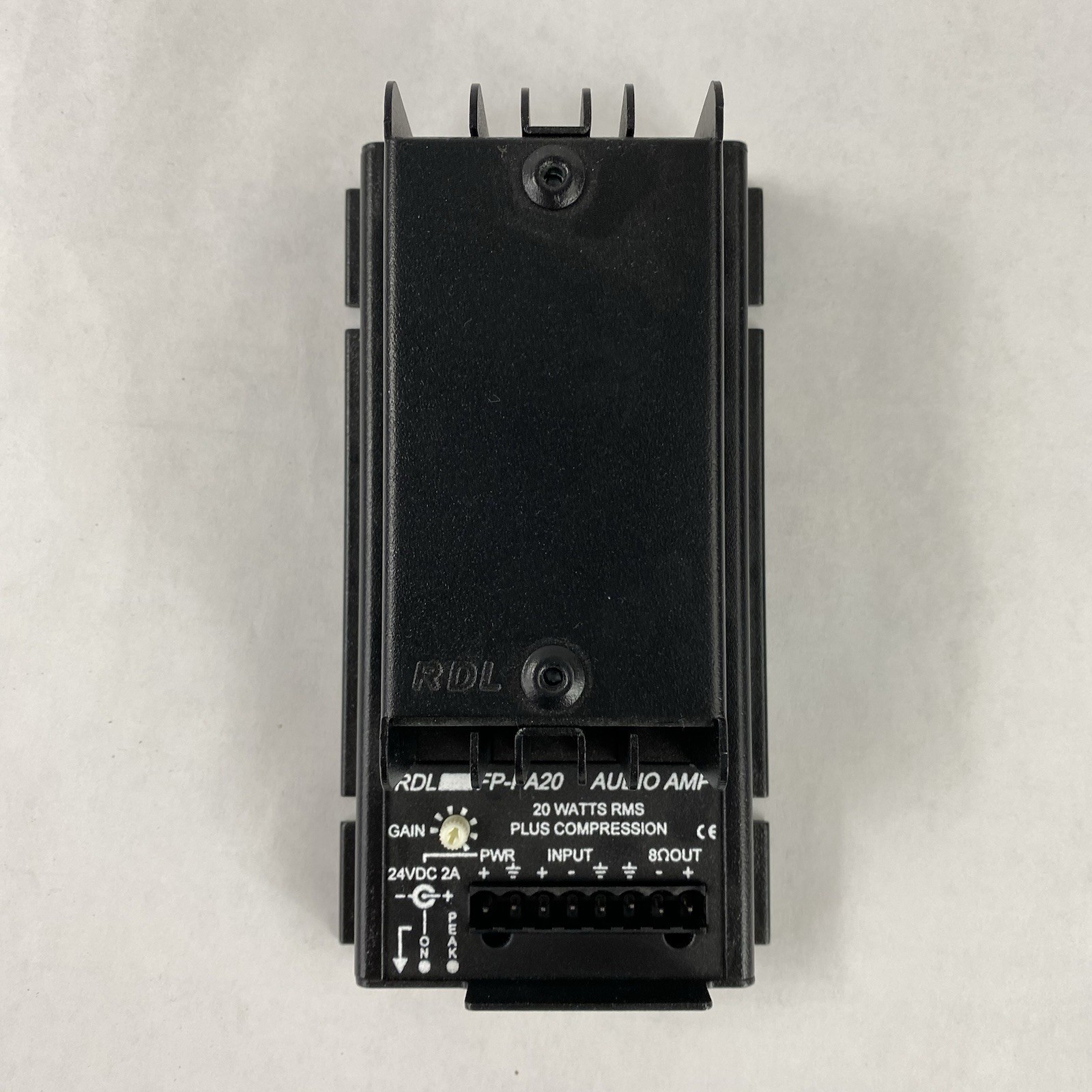 RDL FP-PA20 20-Watt RMS Plus Compression Audio Amp No Power Cord Untested