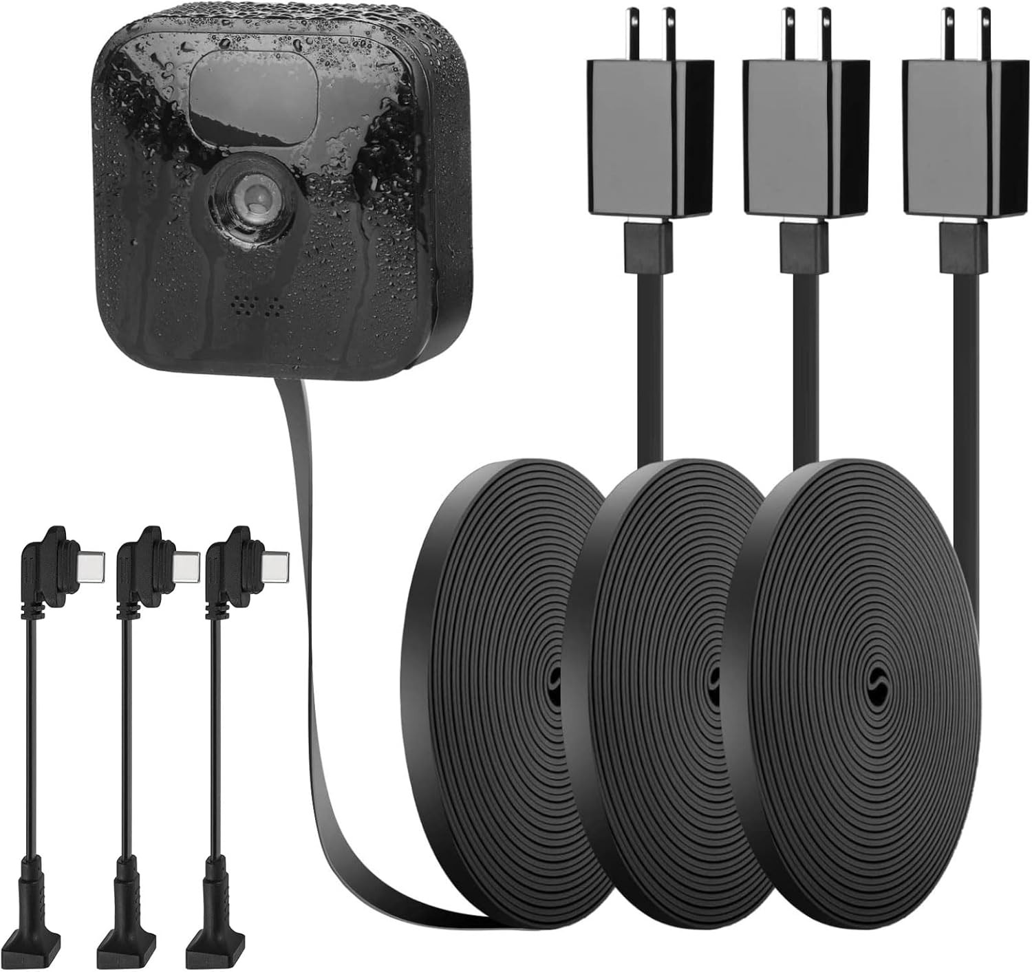 2 Pack 25Ft Outdoor Power Cord for Blink Cameras with Adapter and Weatherproof C